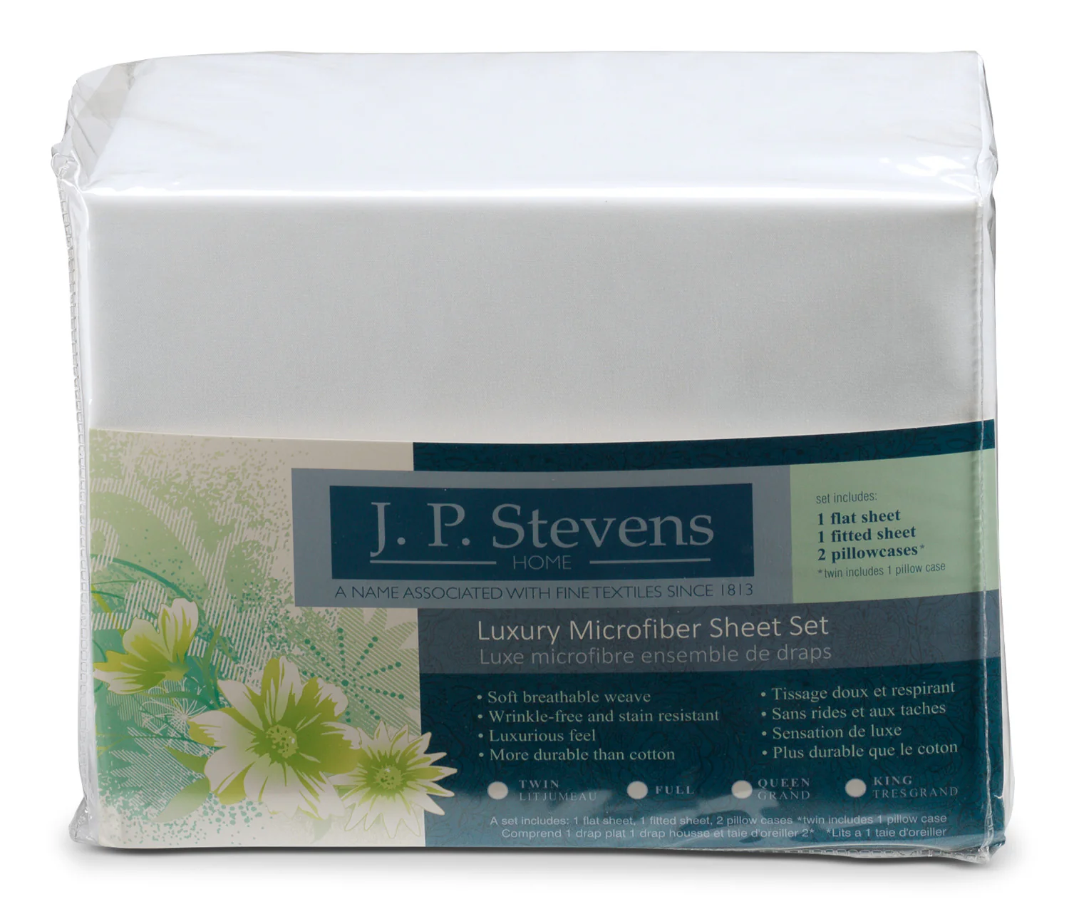 Acadia Twin Sheet Set - White - Image 3