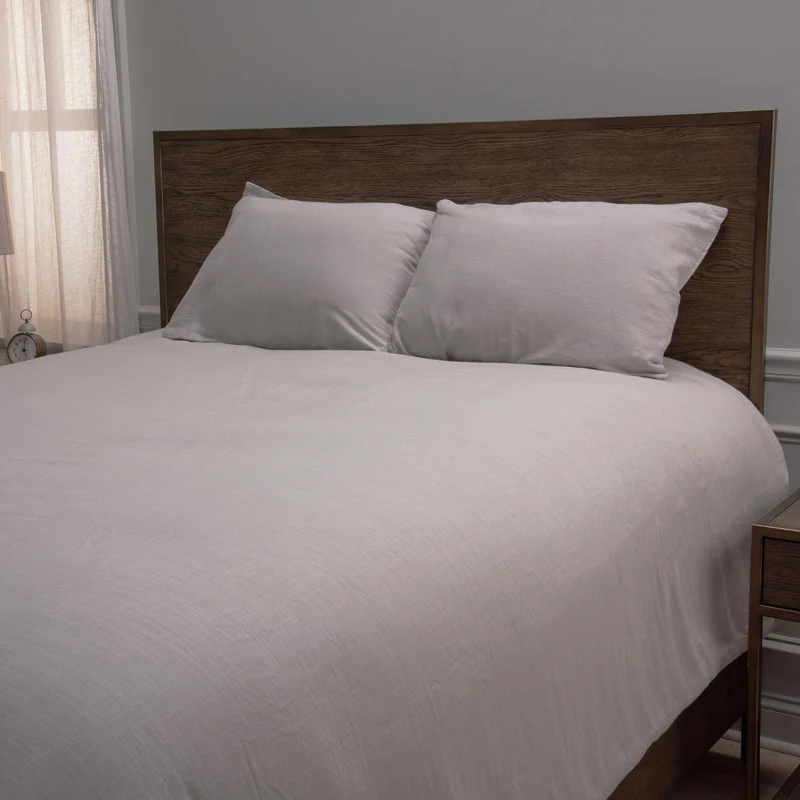 Aubrac Cotton Queen Comforter Set with 2 Standard Pillows - Grey - Image 2