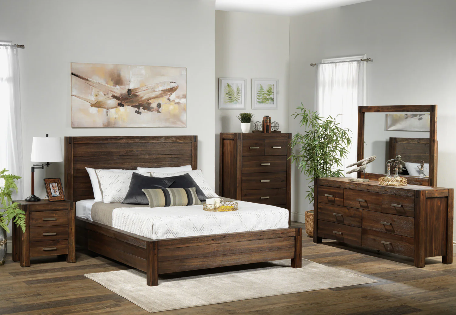 Birmingham 3-Piece Queen Bed - Dark Oak - Image 2
