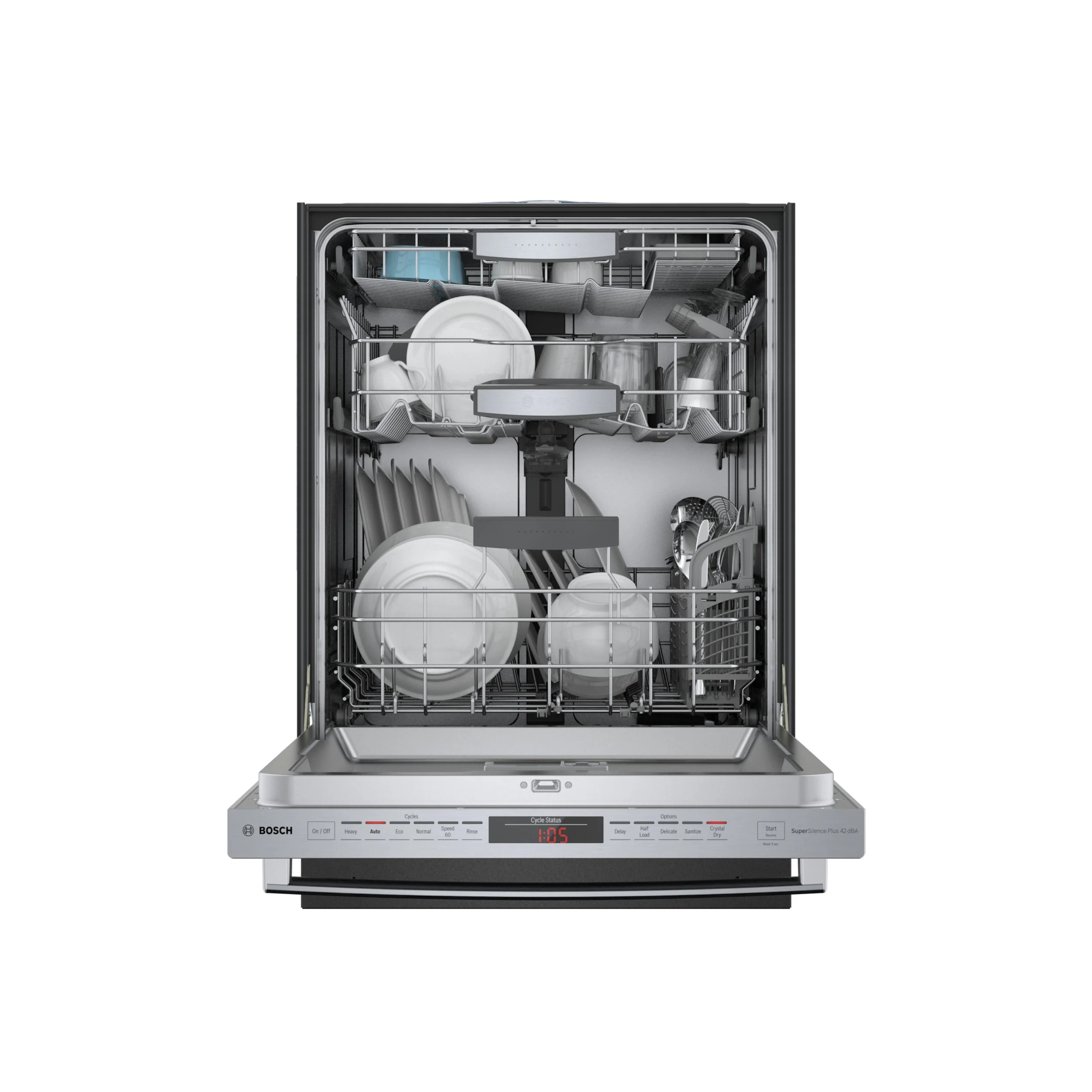 Bosch 800 Series 24" Stainless Steel Dishwasher - shxm88z75n - Image 2