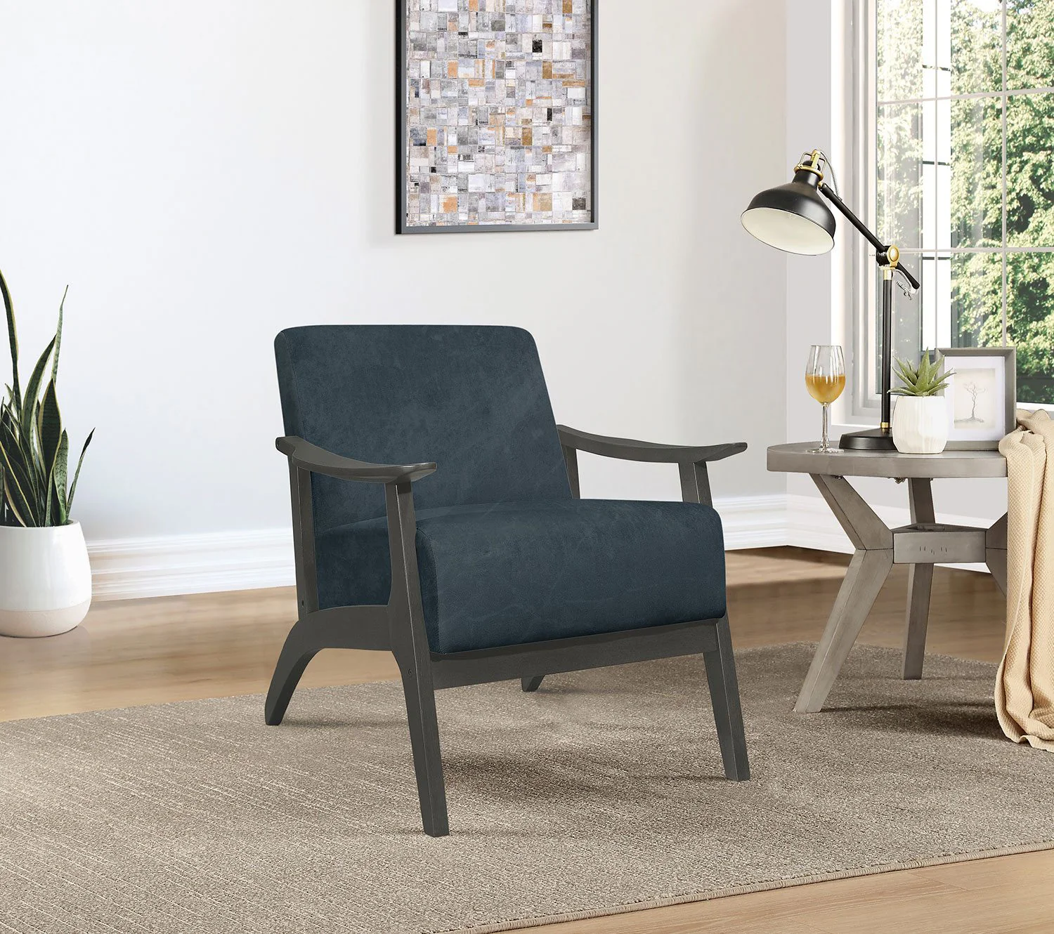 Byron Accent Chair - Navy - Image 2