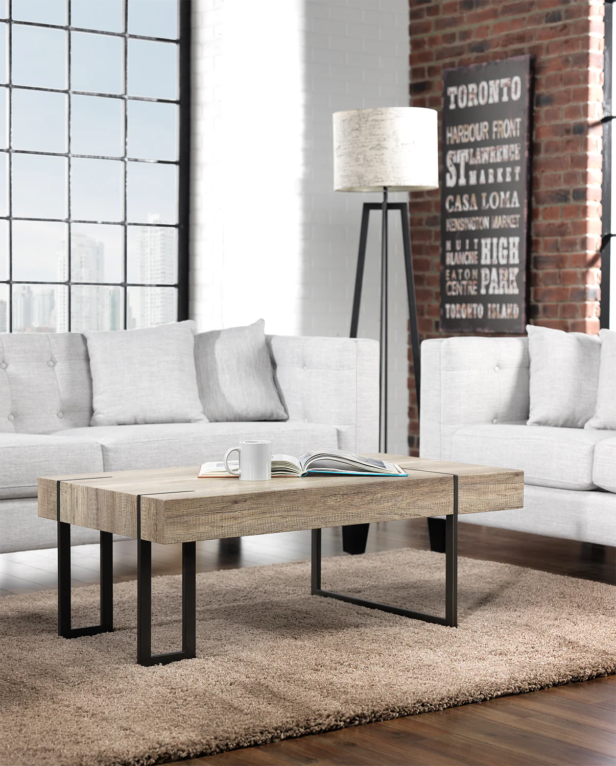 Calvin Coffee Table and Two End Tables - Beige - Image 5