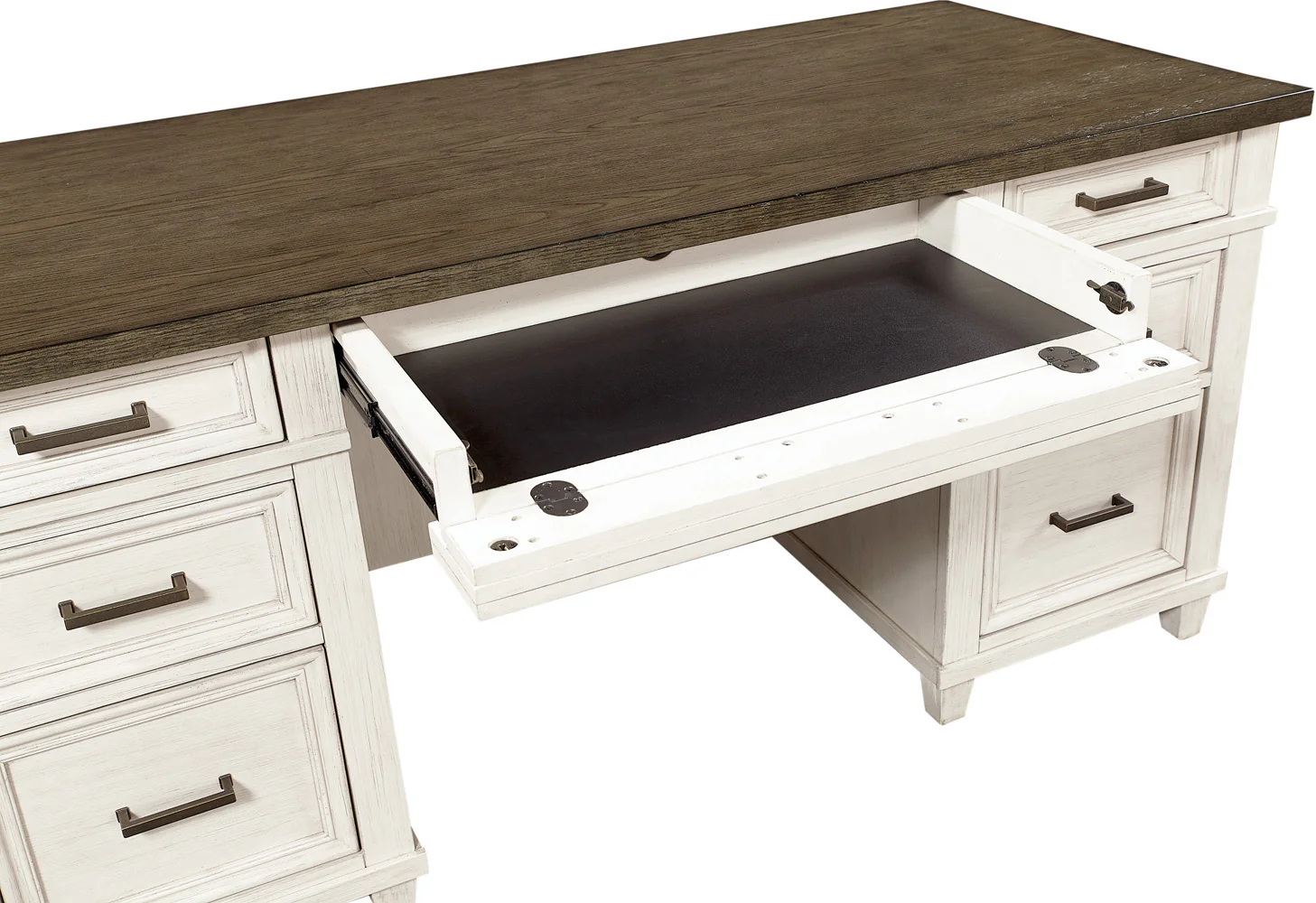 Caraway Executive Desk - Aged Ivory - Image 9
