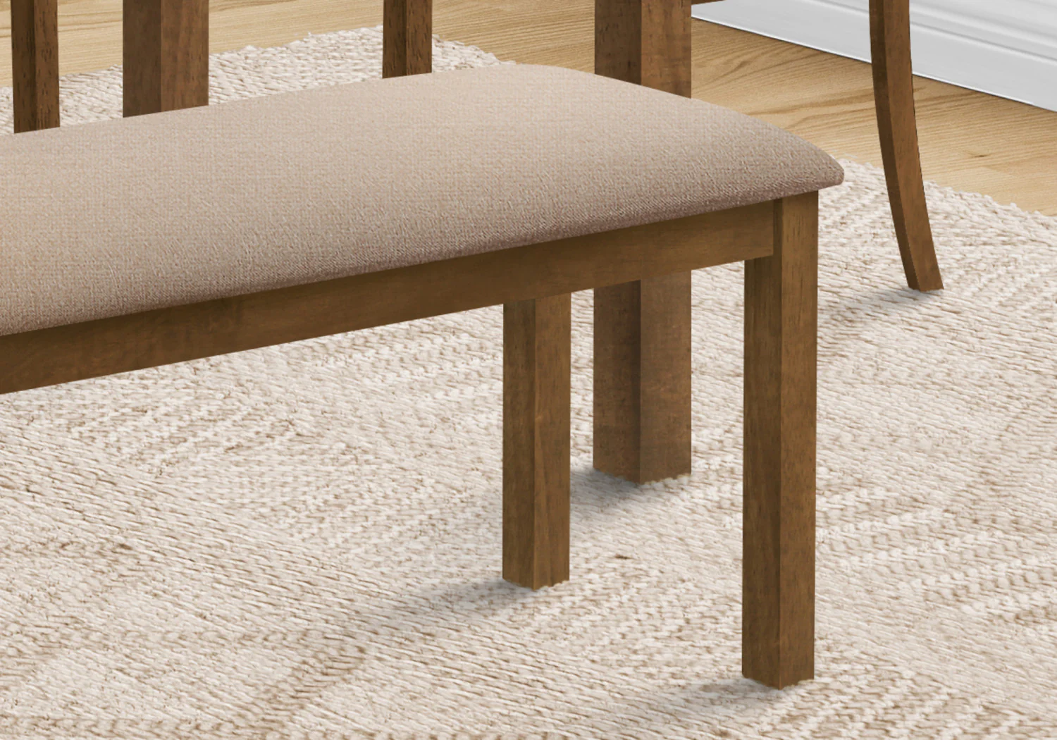 Elin Bench - Walnut/Beige - Image 5