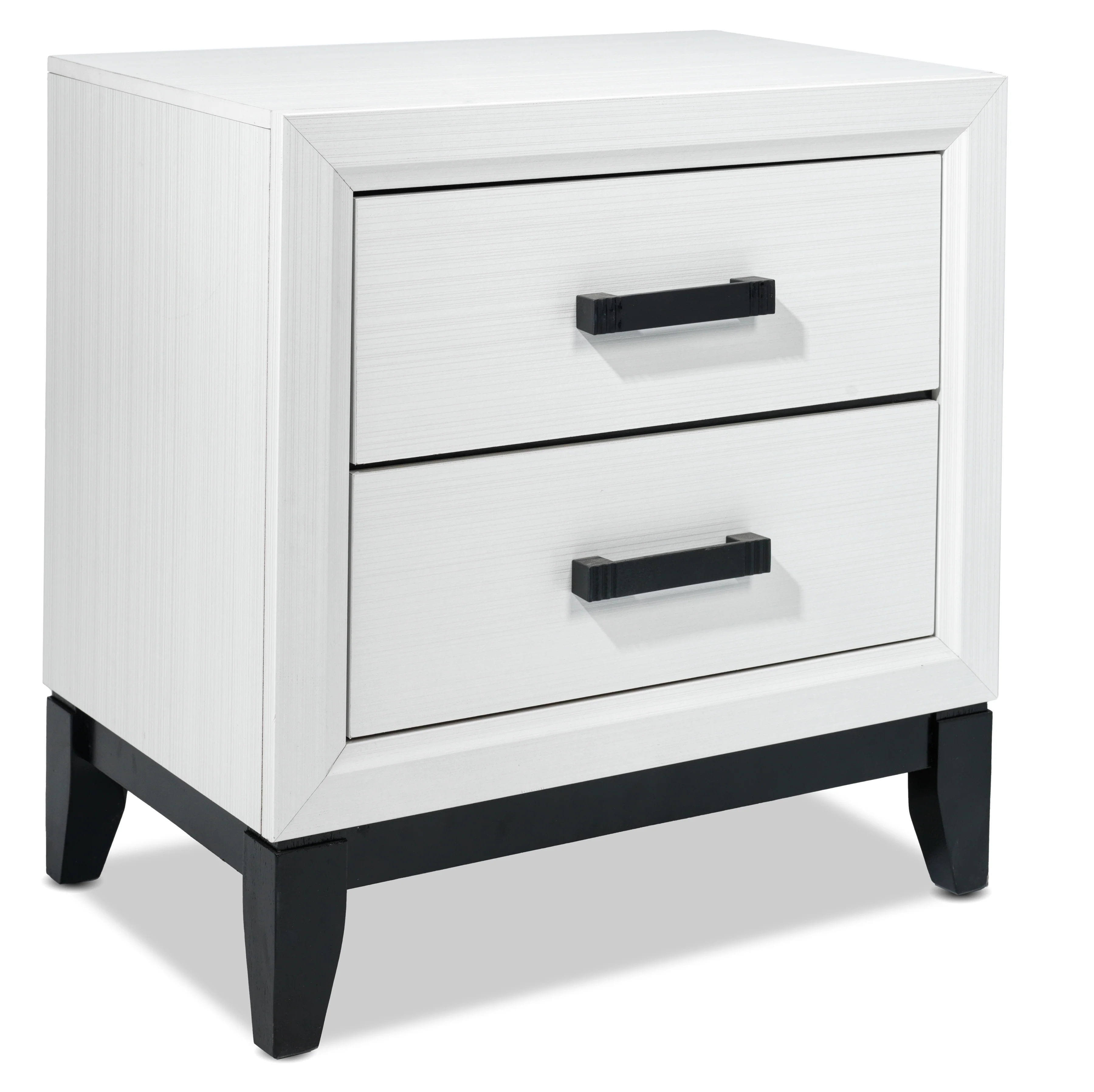Fog 5-Piece Full Bedroom Package - White, Black - Image 5