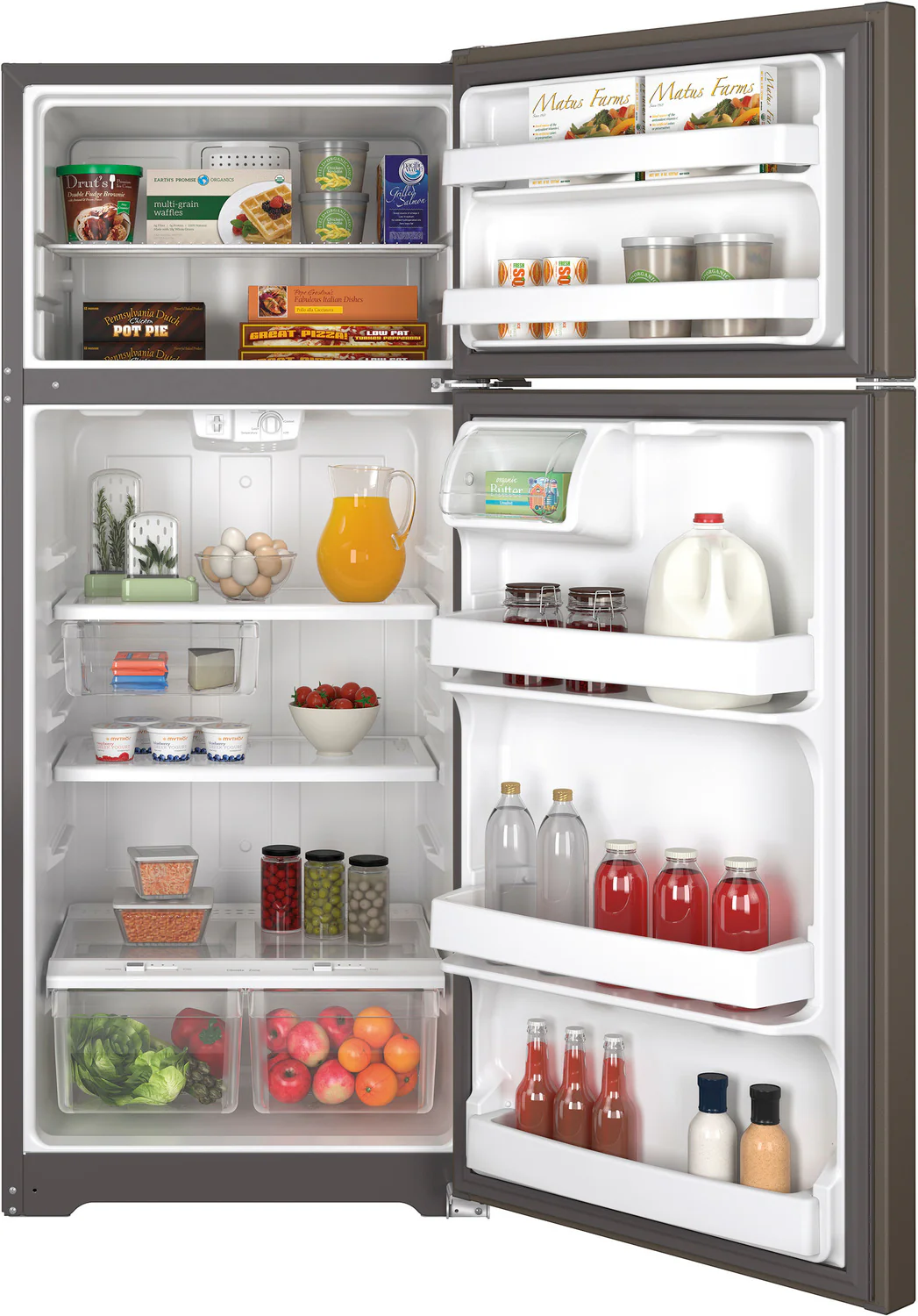 GE Slate TOP-FREEZER REFRIGERATOR (17.5 CU. FT.) - GTE18GMHES - Image 2