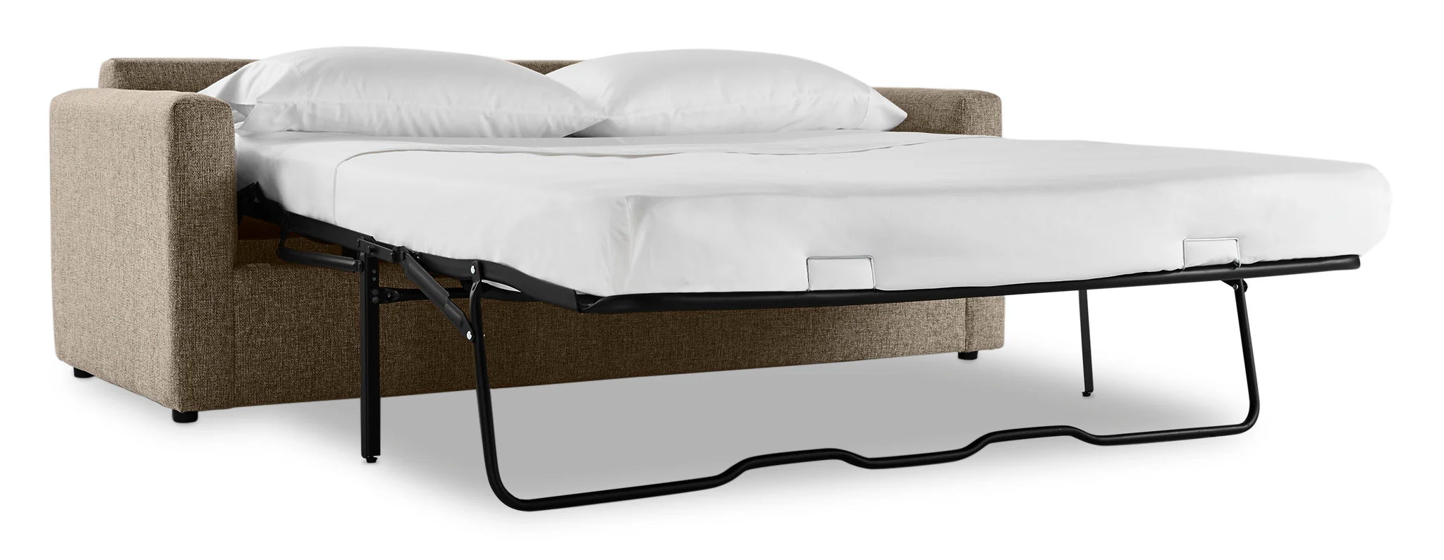 Harper Queen Sofa Bed with Innerspring Mattress - Brown - Image 2
