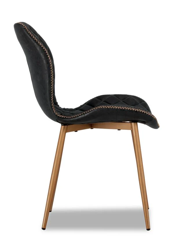 June Side Chair - Champagne Gold, Antique Black - Image 2