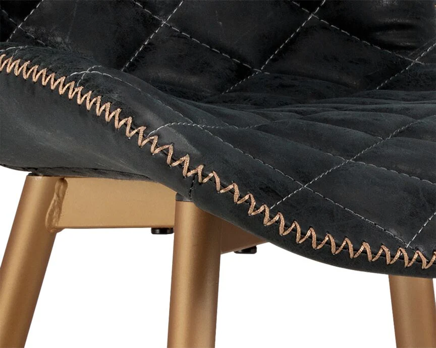 June Side Chair - Champagne Gold, Antique Black - Image 4