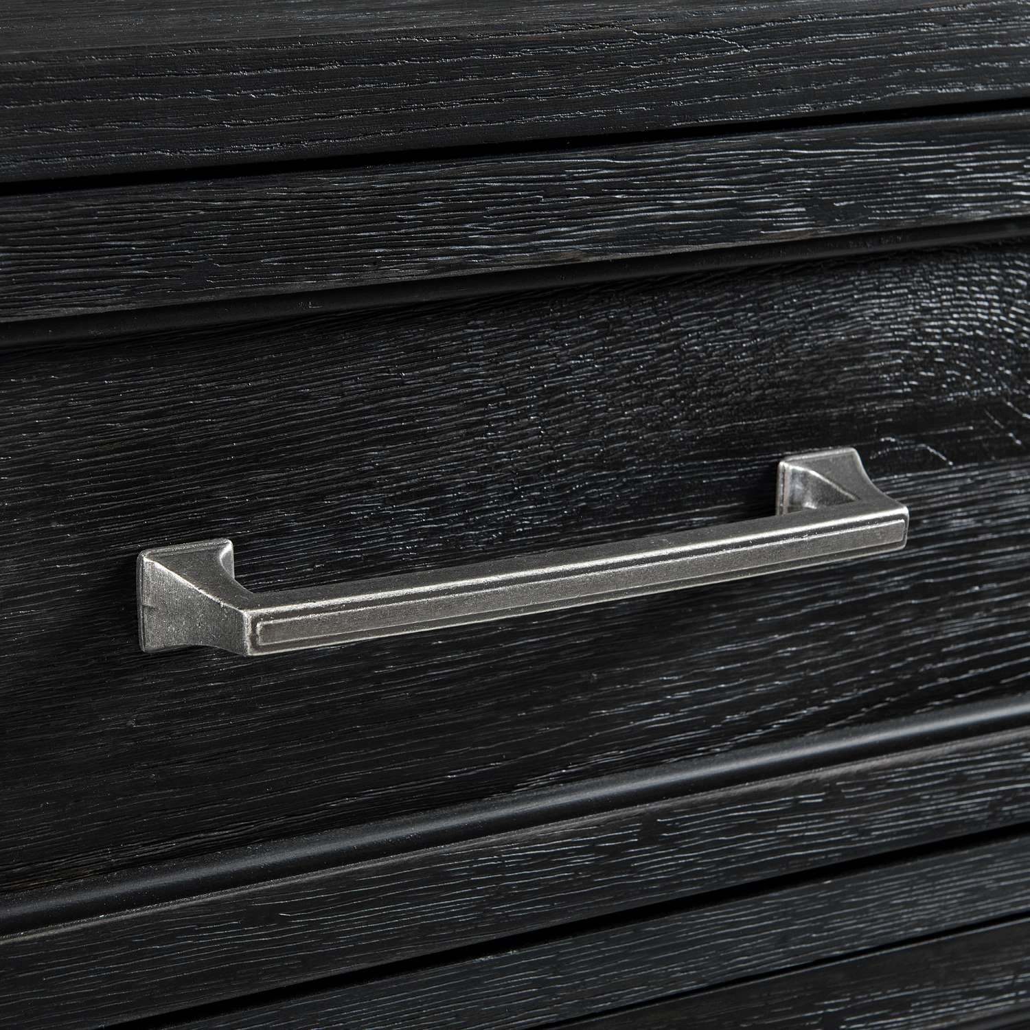 Laguna 5 Drawer Chest - Weathered Oak, Black - Image 4
