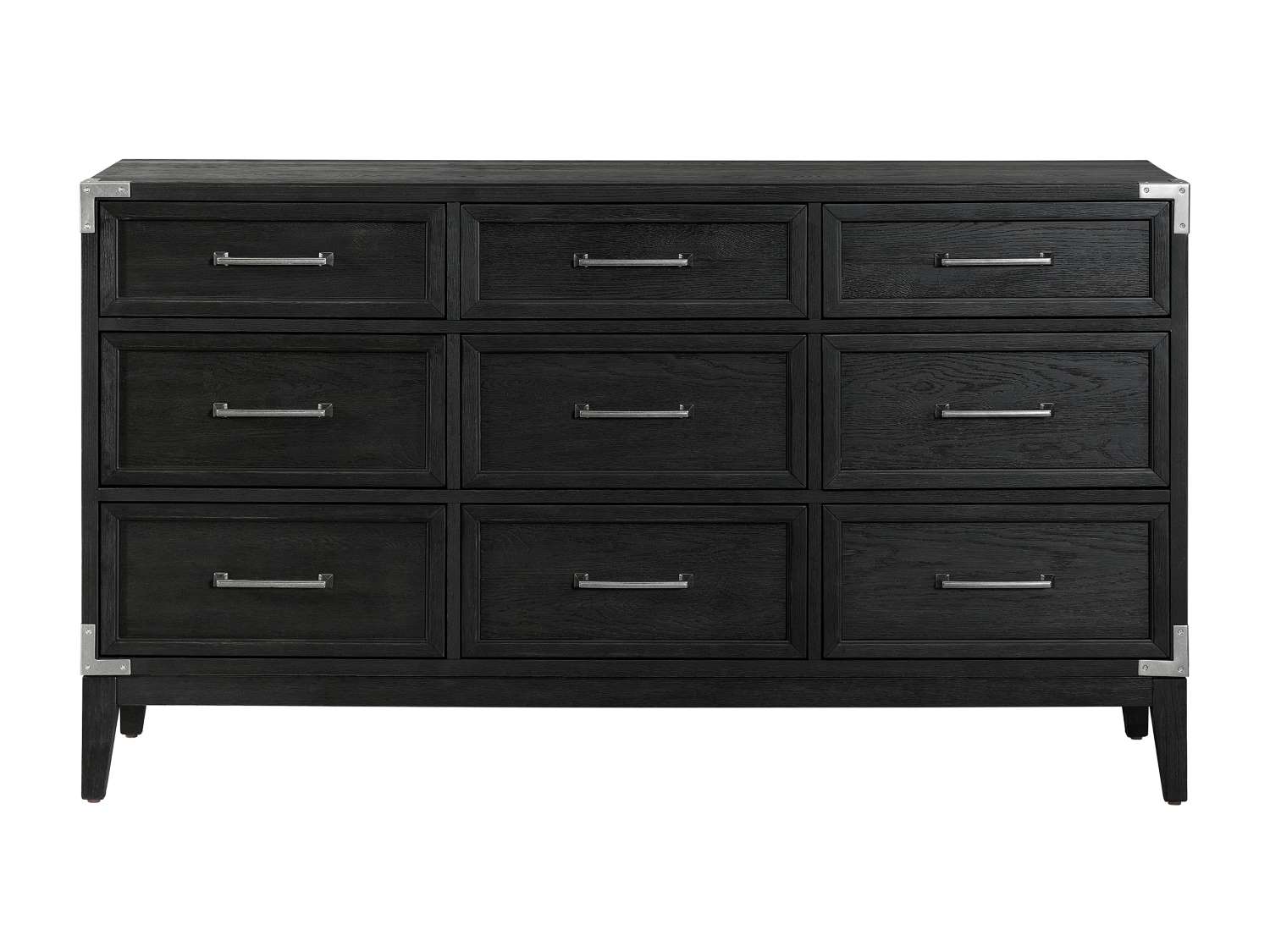 Laguna 9 Drawer Dresser - Weathered Oak, Black - Image 2