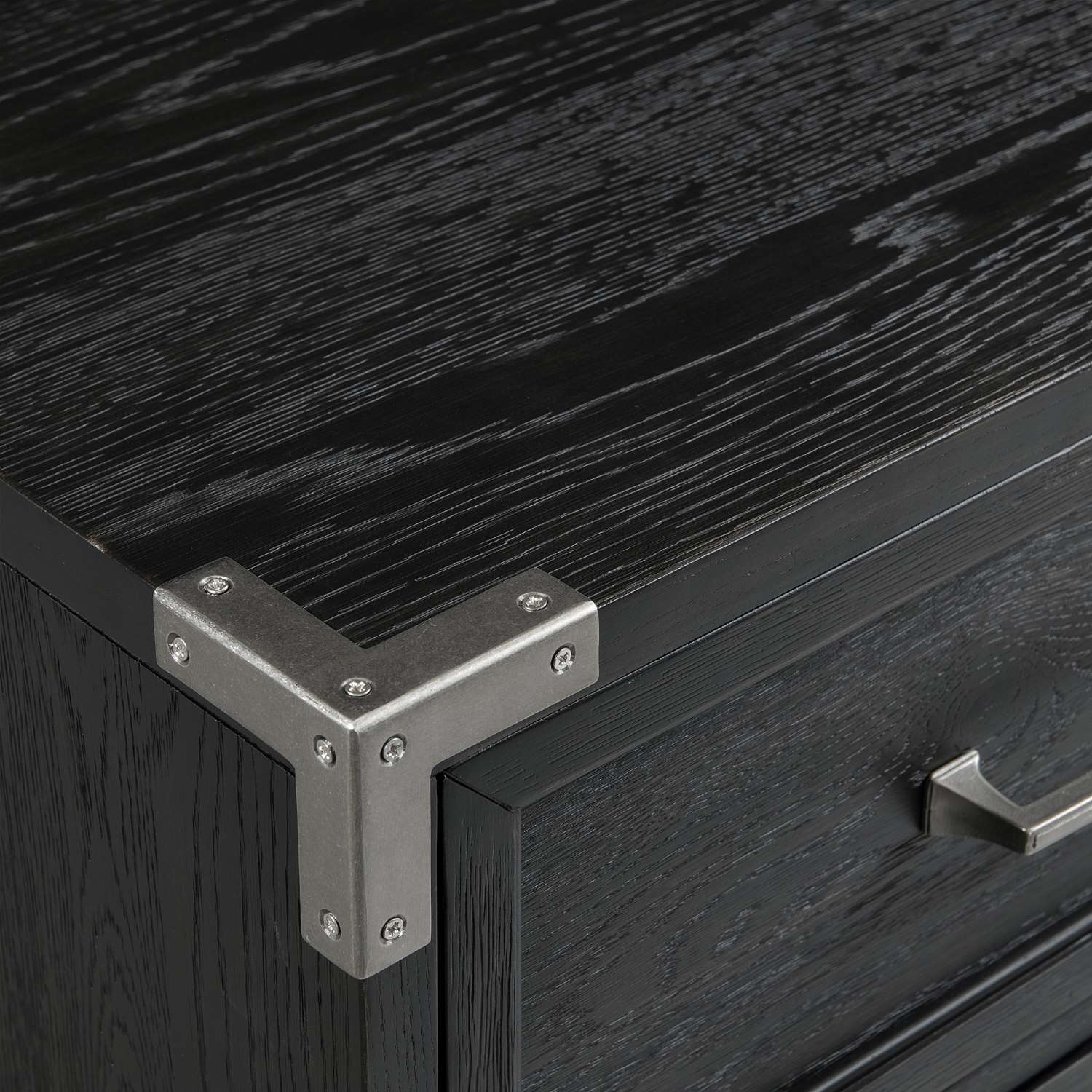 Laguna 9 Drawer Dresser - Weathered Oak, Black - Image 4