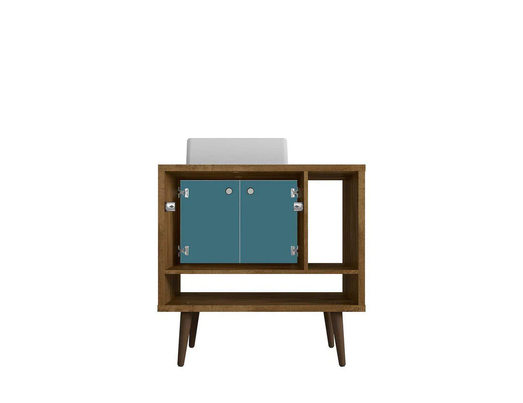 Lekedi 31.5" Bathroom Vanity Sink - Rustic Brown/Aqua Blue - Image 5