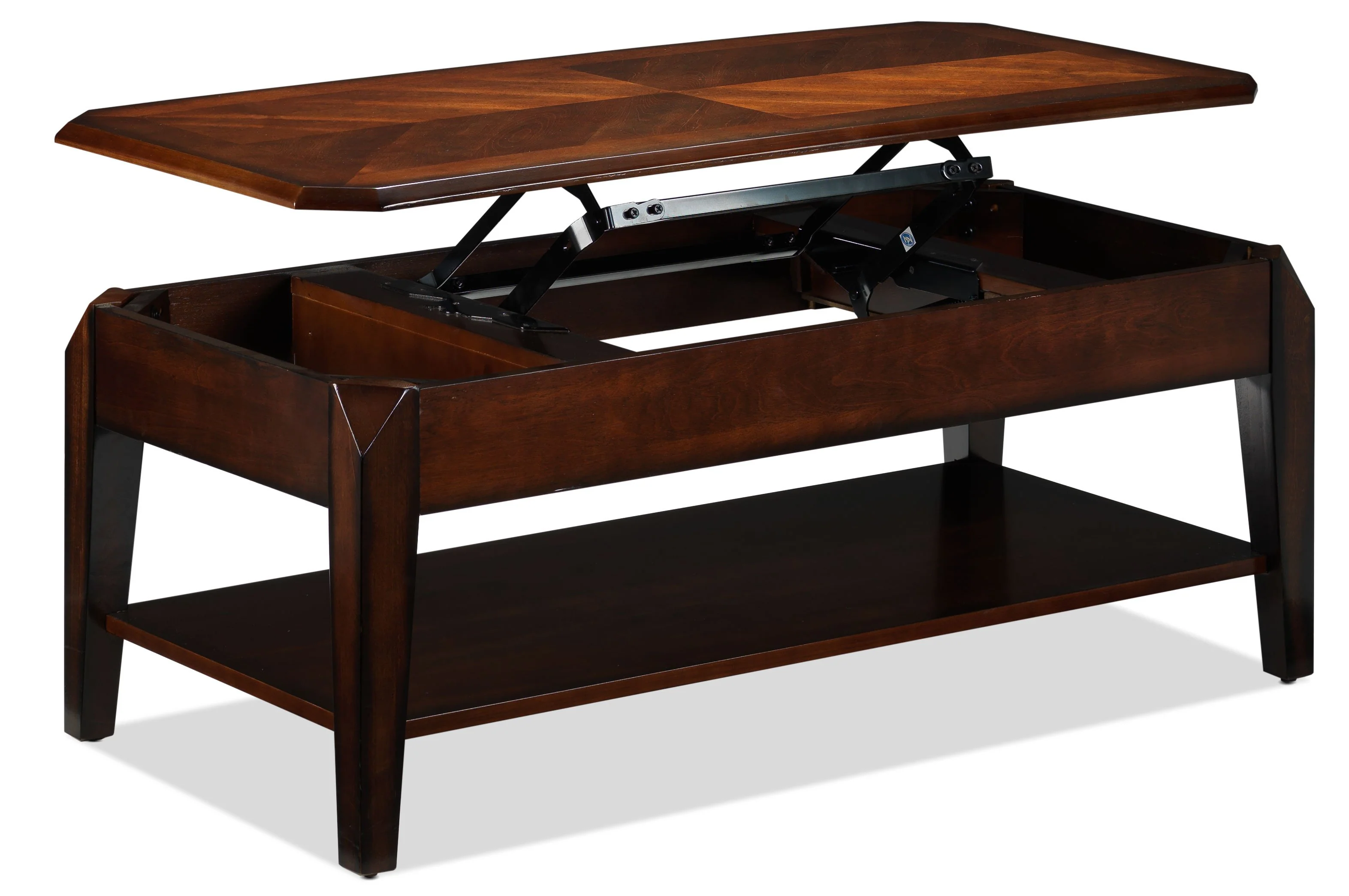 Lennox Lift-Top Coffee Table and Two End Table Set - Walnut - Image 3