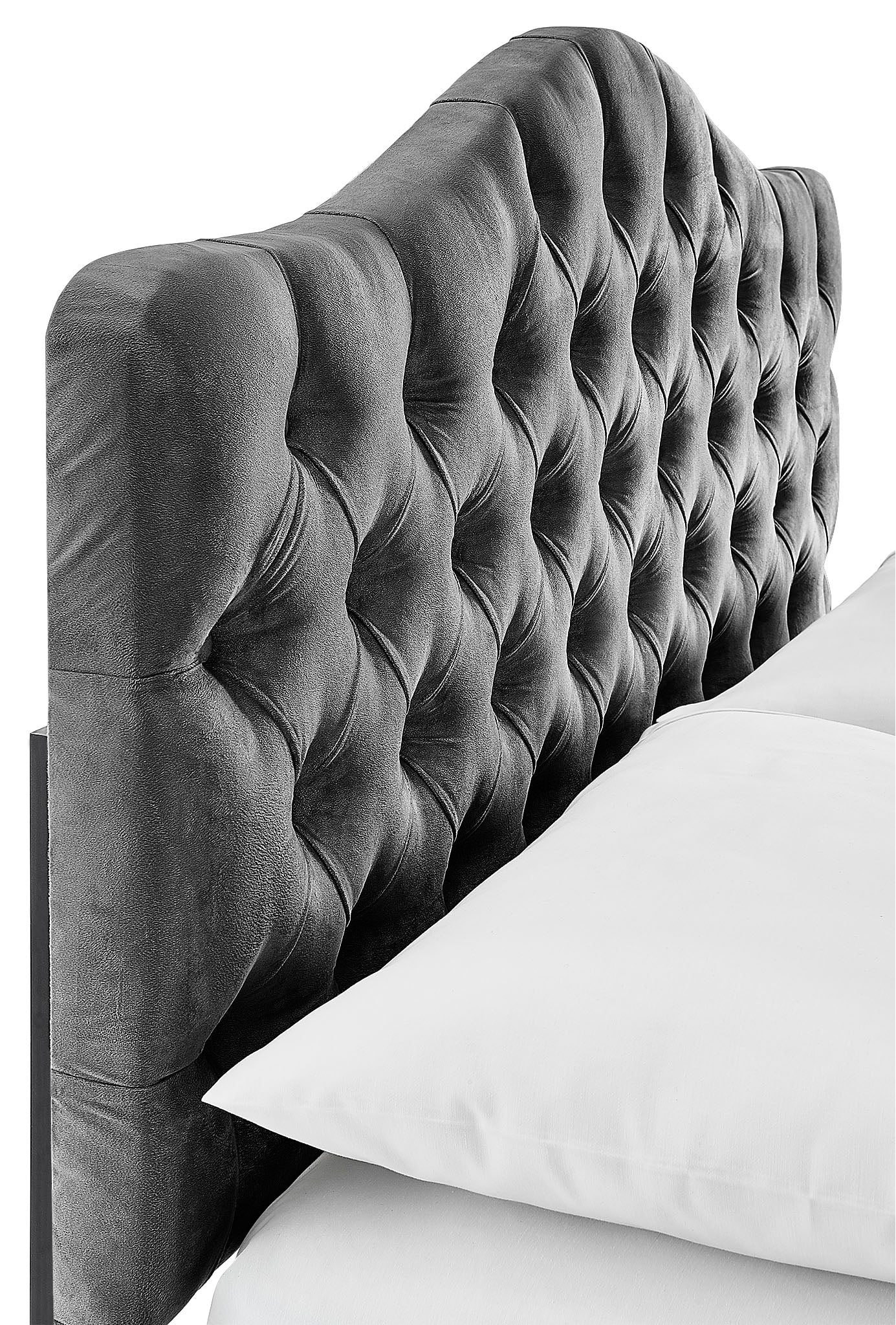 Lexa Queen Headboard - Dark Grey - Image 3