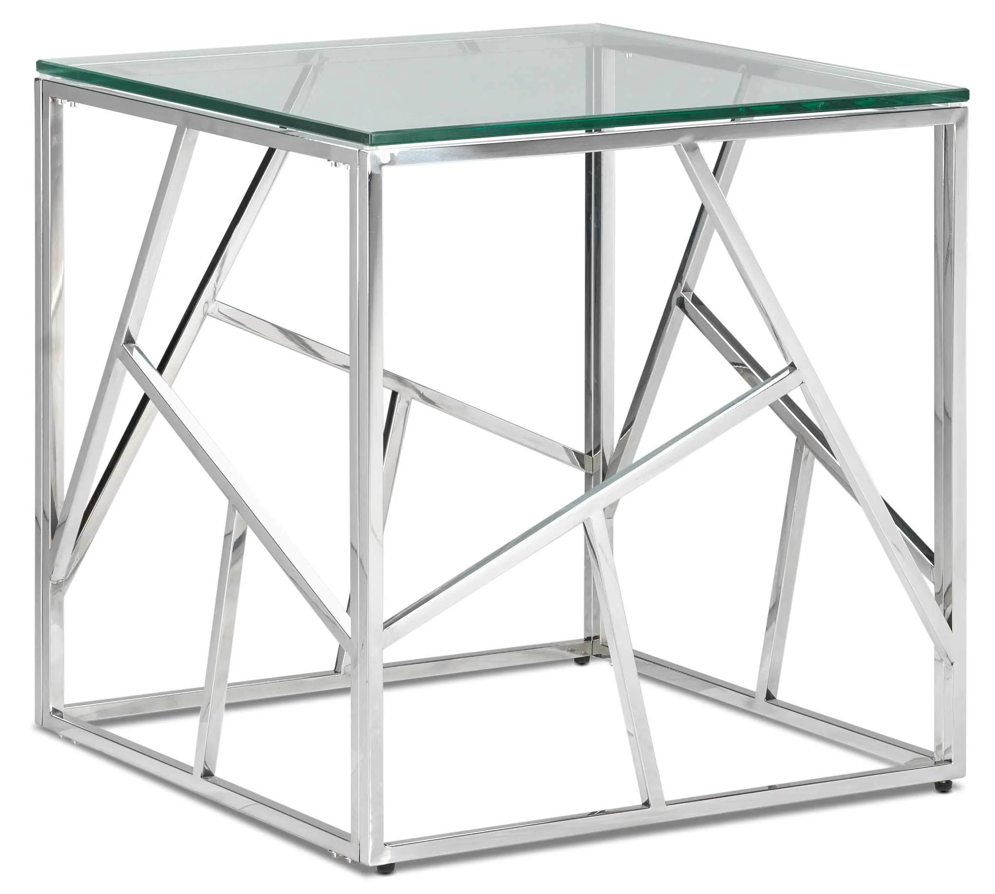 Lexie Coffee Table and Two End Tables Set - Stainless Steel - Image 3