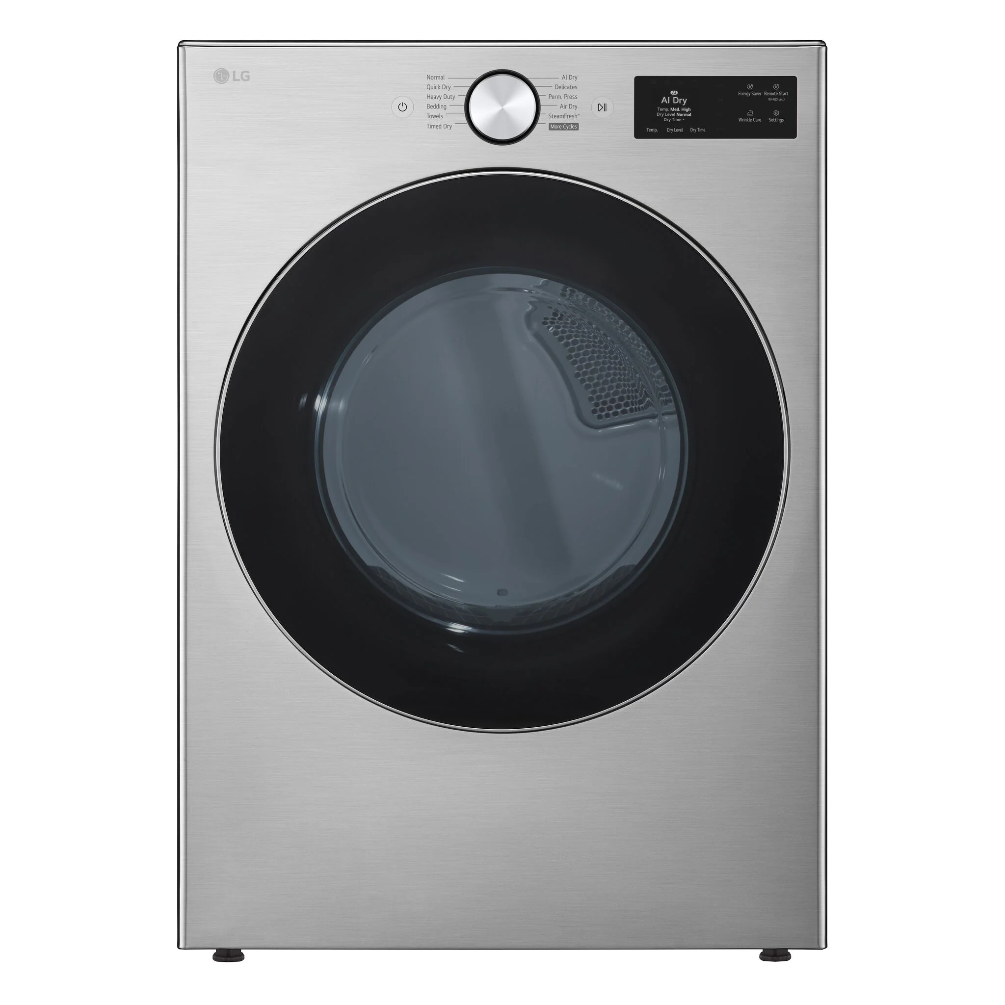 LG Graphite Steel Smart Gas Dryer with AI SensorDry and TurboSteam (7.4 cu. ft.) - DLGX5801V