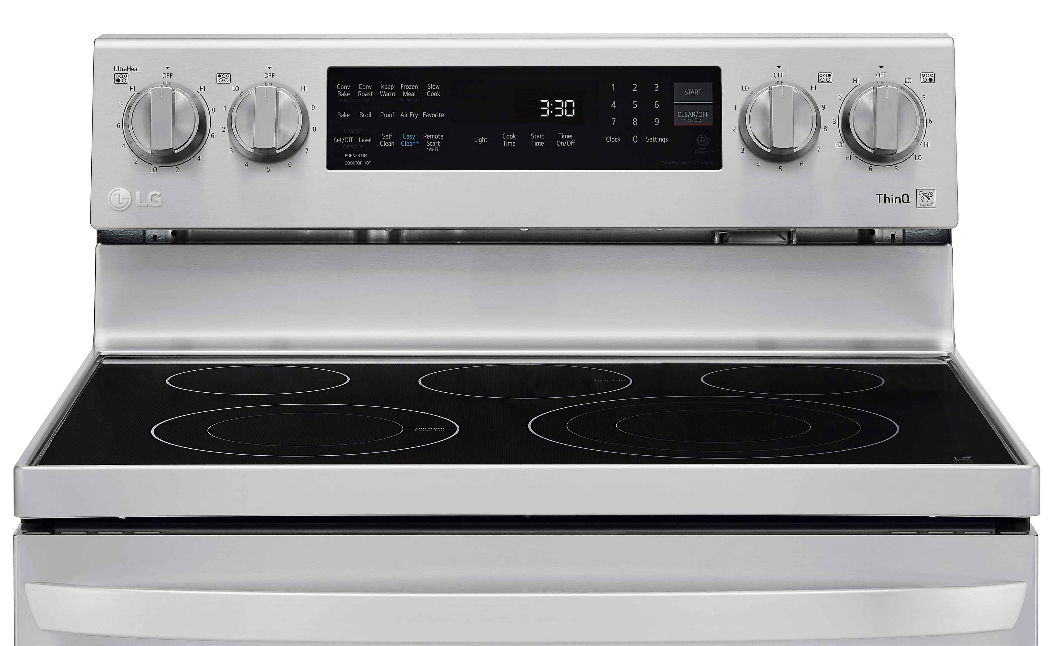 LG Smudge Resistant Stainless Steel 6.3 cu ft. Electric ThinQ® InstaView™ Range with Air Fry and True Convection- LREL6325F - Image 6