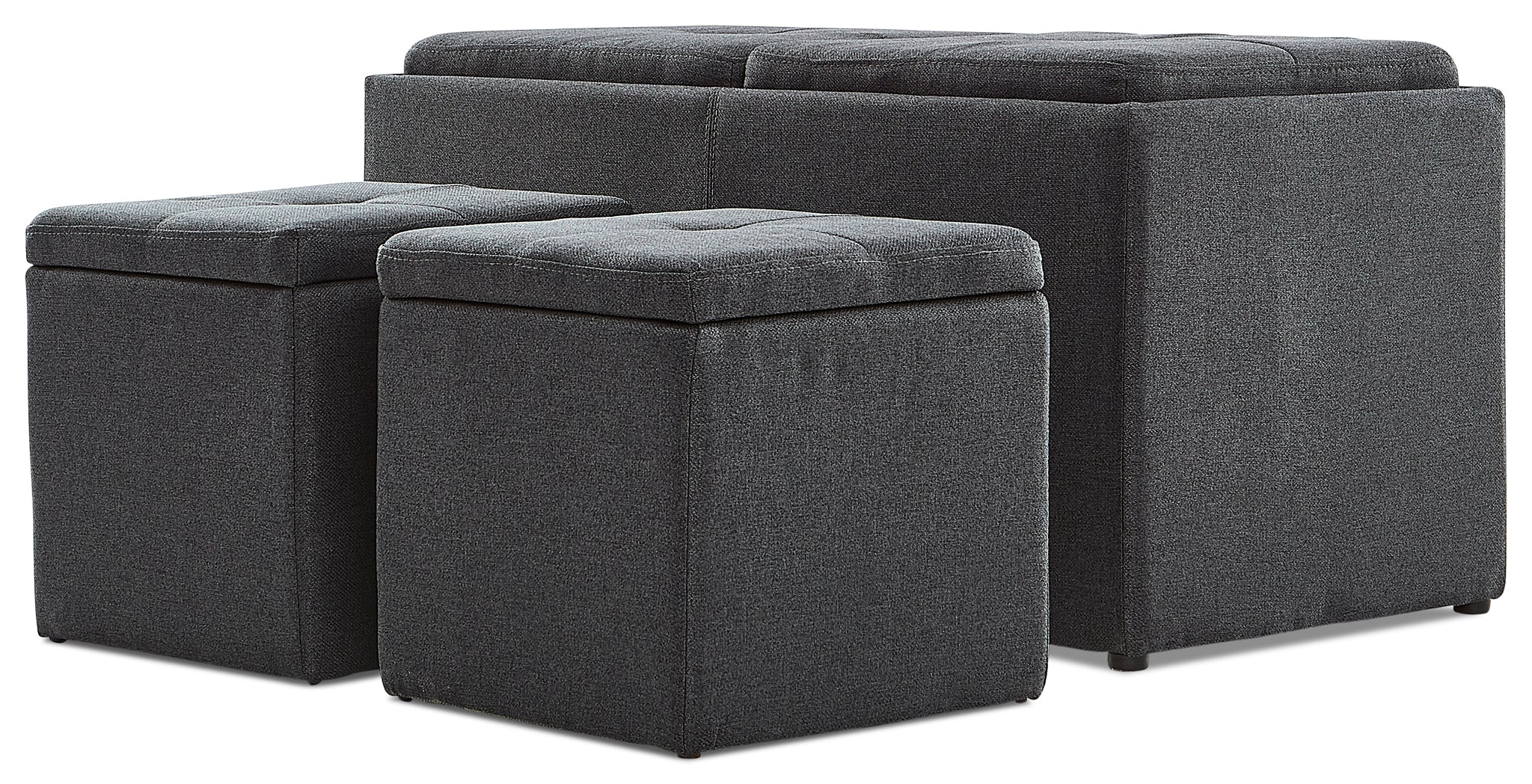 Malmo Ottoman - Dark Grey - Image 3