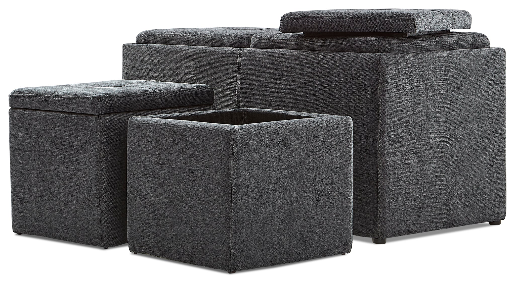 Malmo Ottoman - Dark Grey - Image 4