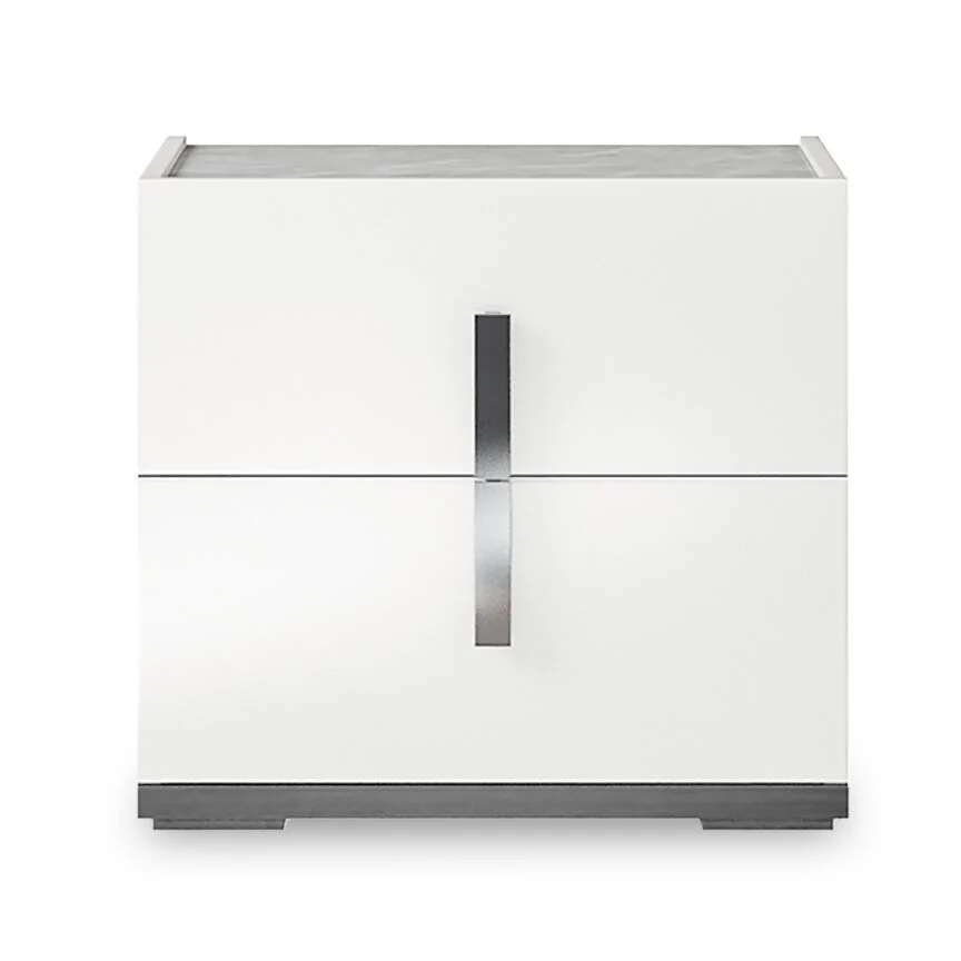 Mara Night Table - White Lacquer - Image 2