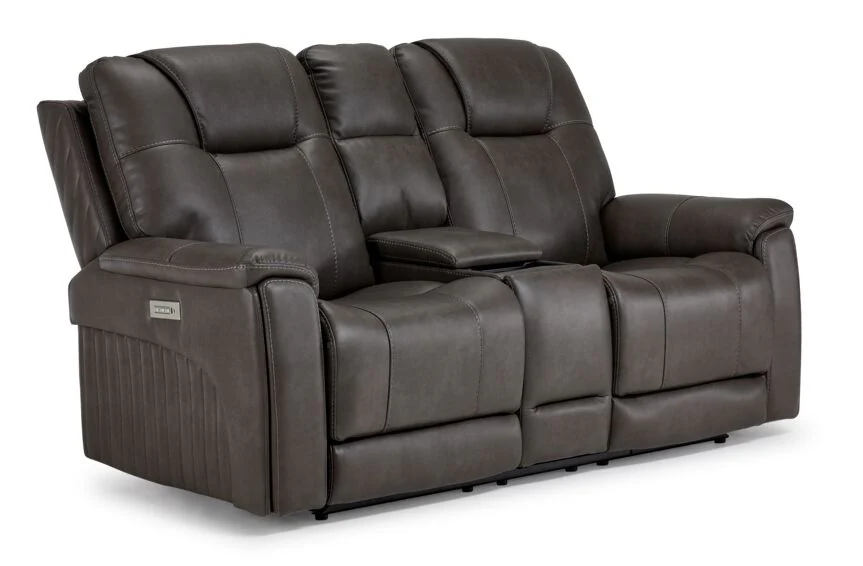 Matrix Triple Power Reclining Sofa, Loveseat and Chair Set - Smoke - Image 3