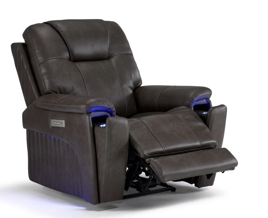 Matrix Triple Power Reclining Sofa, Loveseat and Chair Set - Smoke - Image 4
