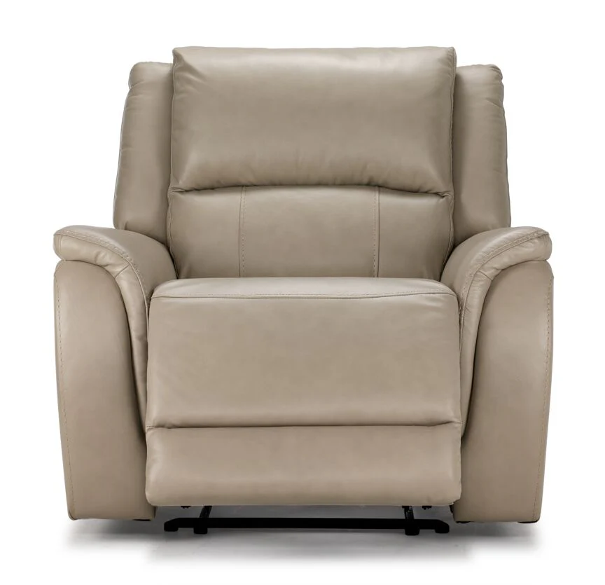 Maxton Leather Manual Recliner - Taupe - Image 4