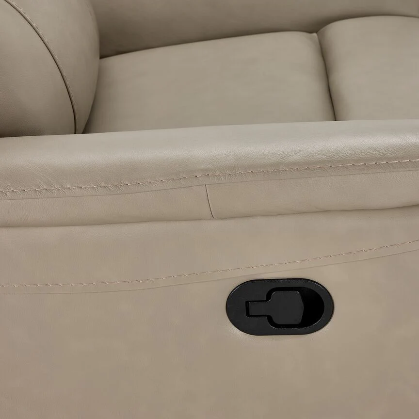 Maxton Leather Manual Recliner - Taupe - Image 5