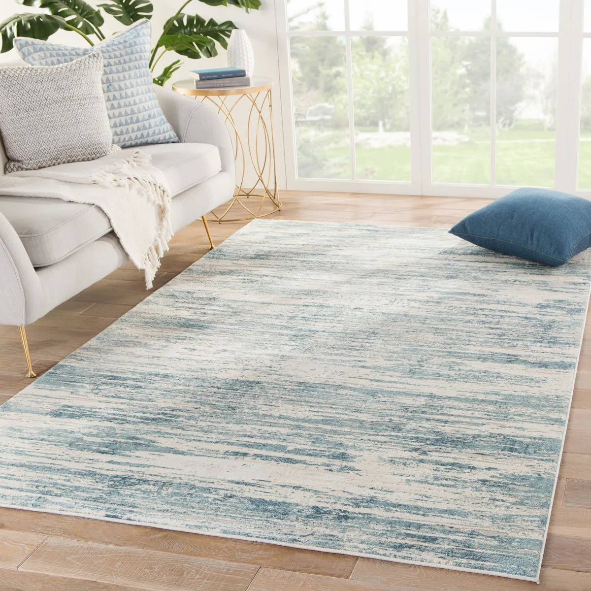 Mesala V Area Rug - 8'10" X 11'9" - Blue/Ivory - Image 2