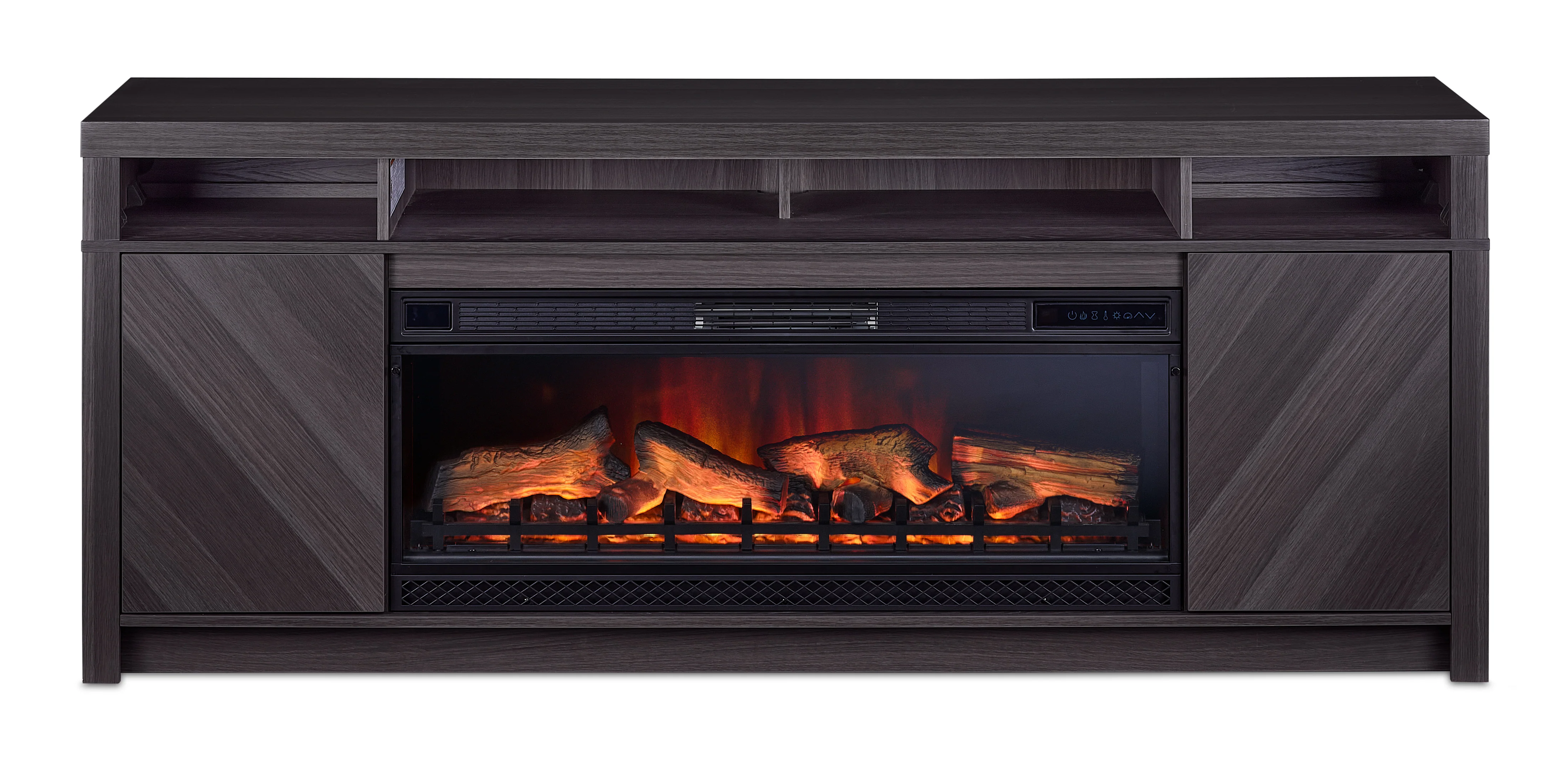 Morado Bay Fireplace TV Stand - Grey - Image 2