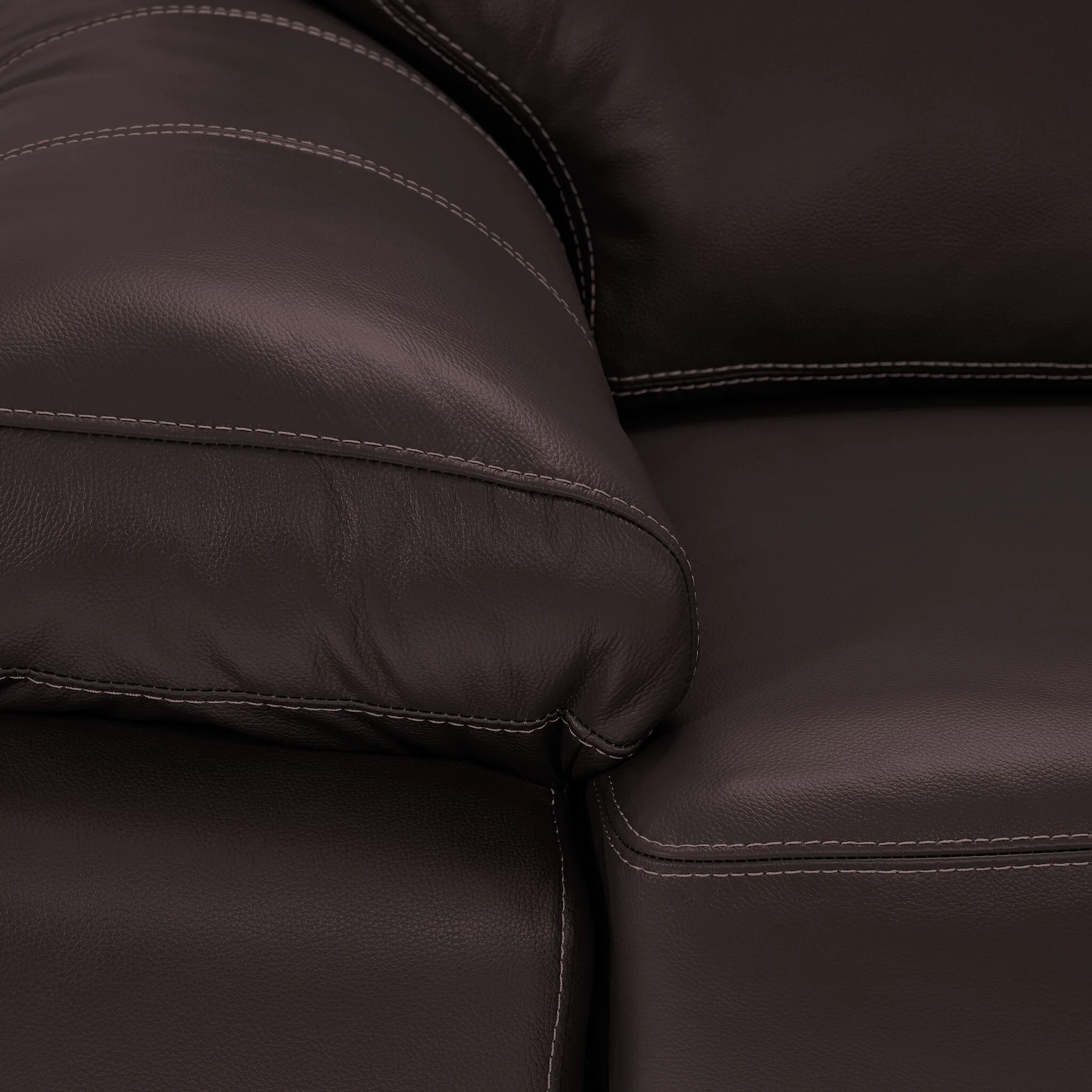 Morrison II Leather Sofa - Brown - Image 3