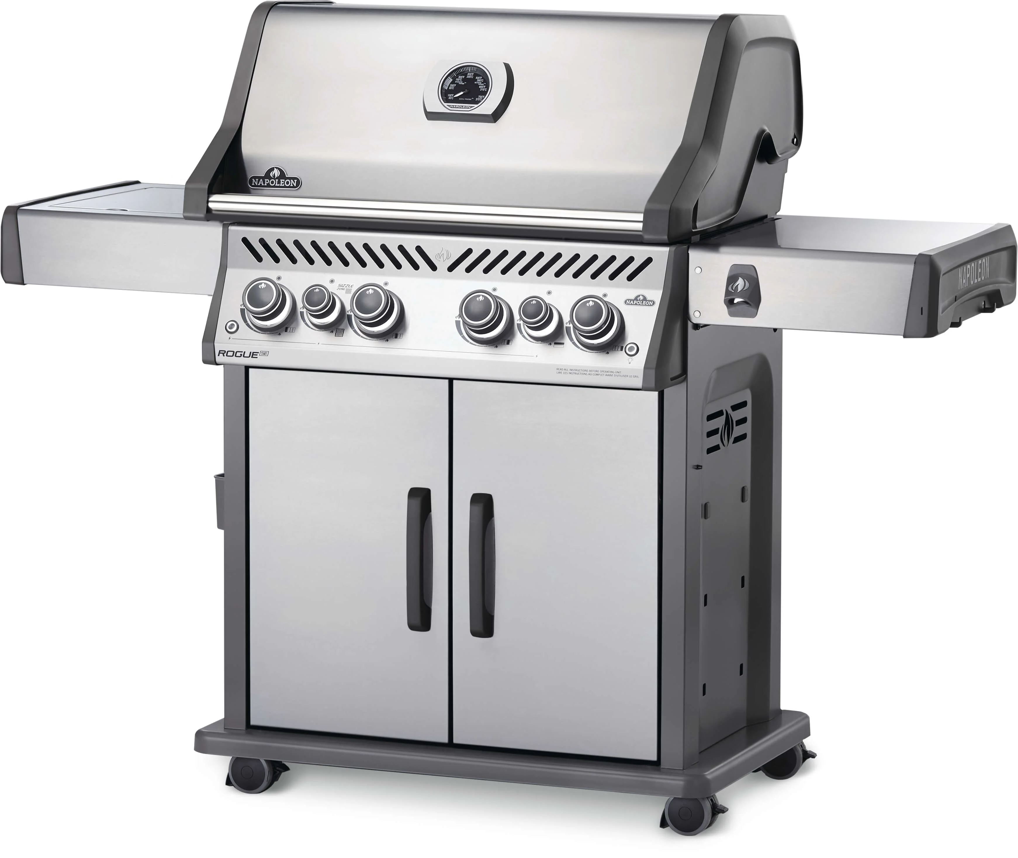 Napoleon Rogue SE 525 4-Burner 76,500 BTU Propane Gas Grill with Infrared Side Burner and Rear Burners - RSE525RSIBPSS-1 - Image 2