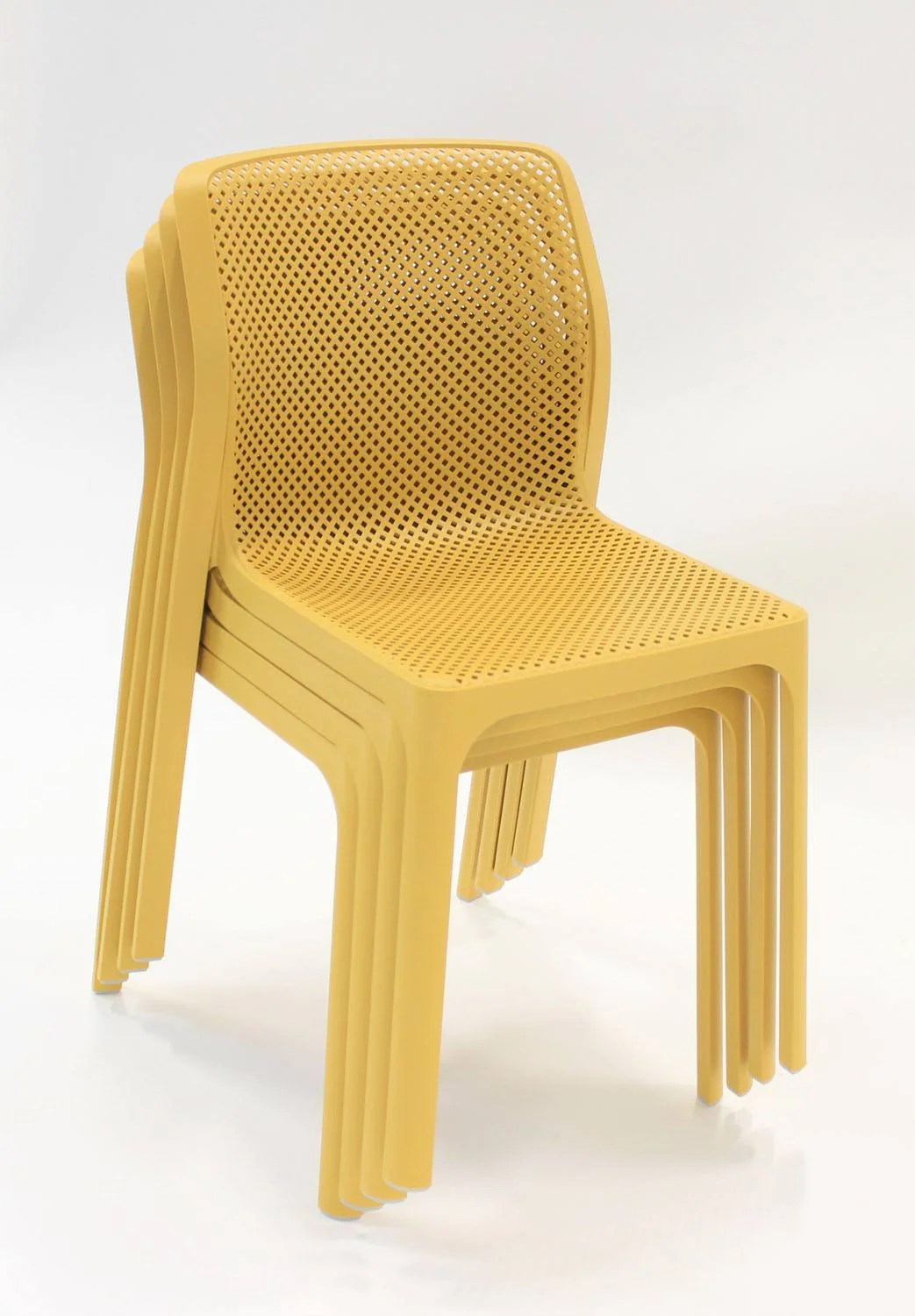 Nardi Bit Outdoor Dining Chair - Yellow (Set of 4) - Image 3