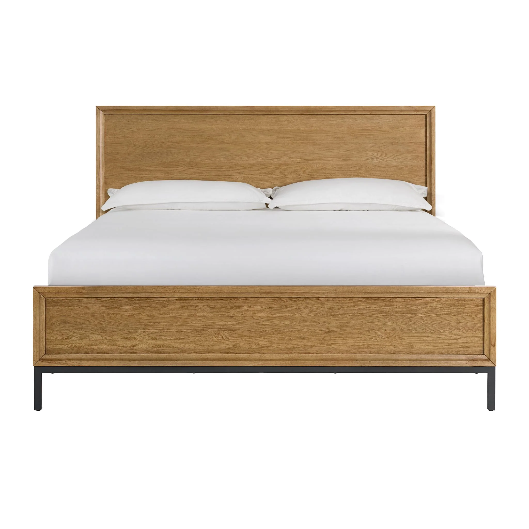 Feeling Connected - Newport 6 - Piece Queen Bedroom Package - Oak and Black - Image 4