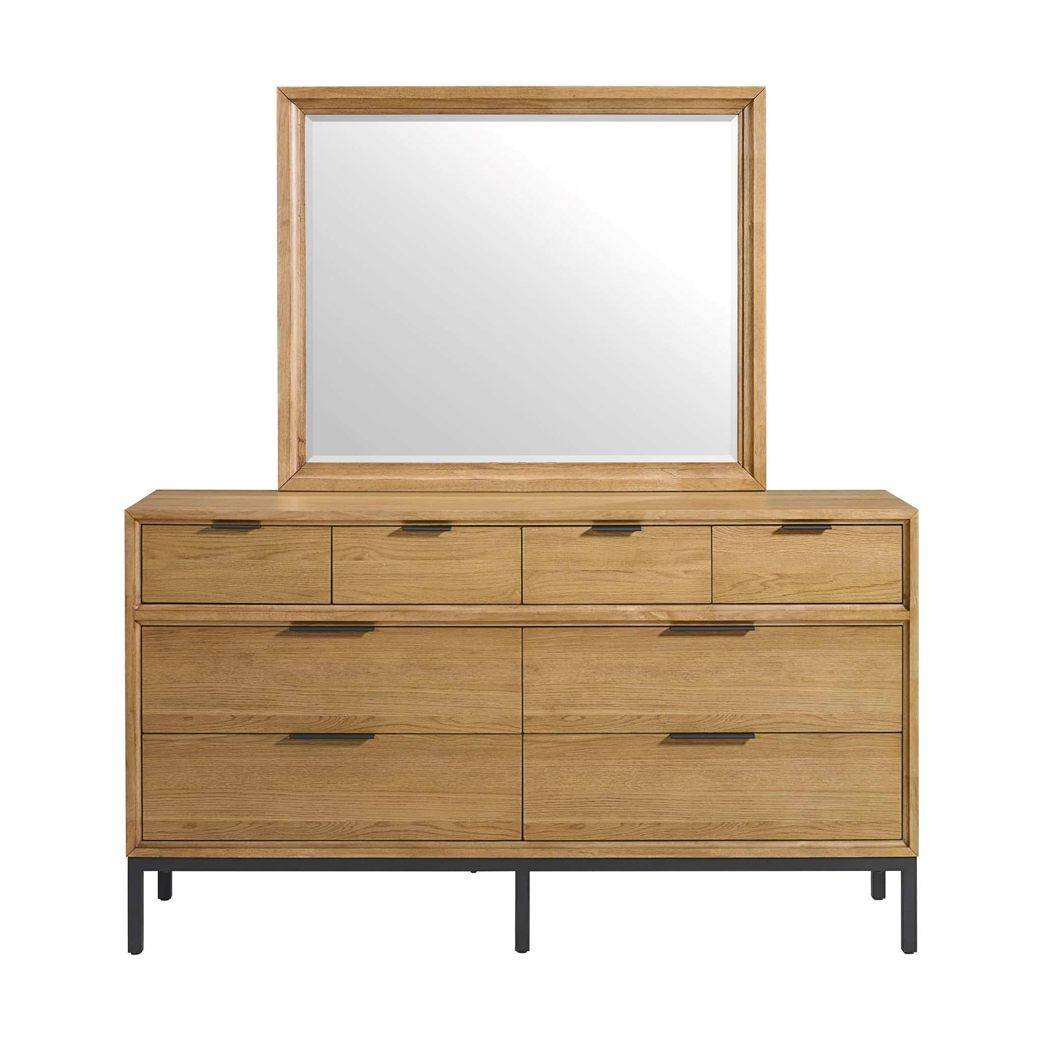 Feeling Connected - Newport 6 - Piece Queen Bedroom Package - Oak and Black - Image 5