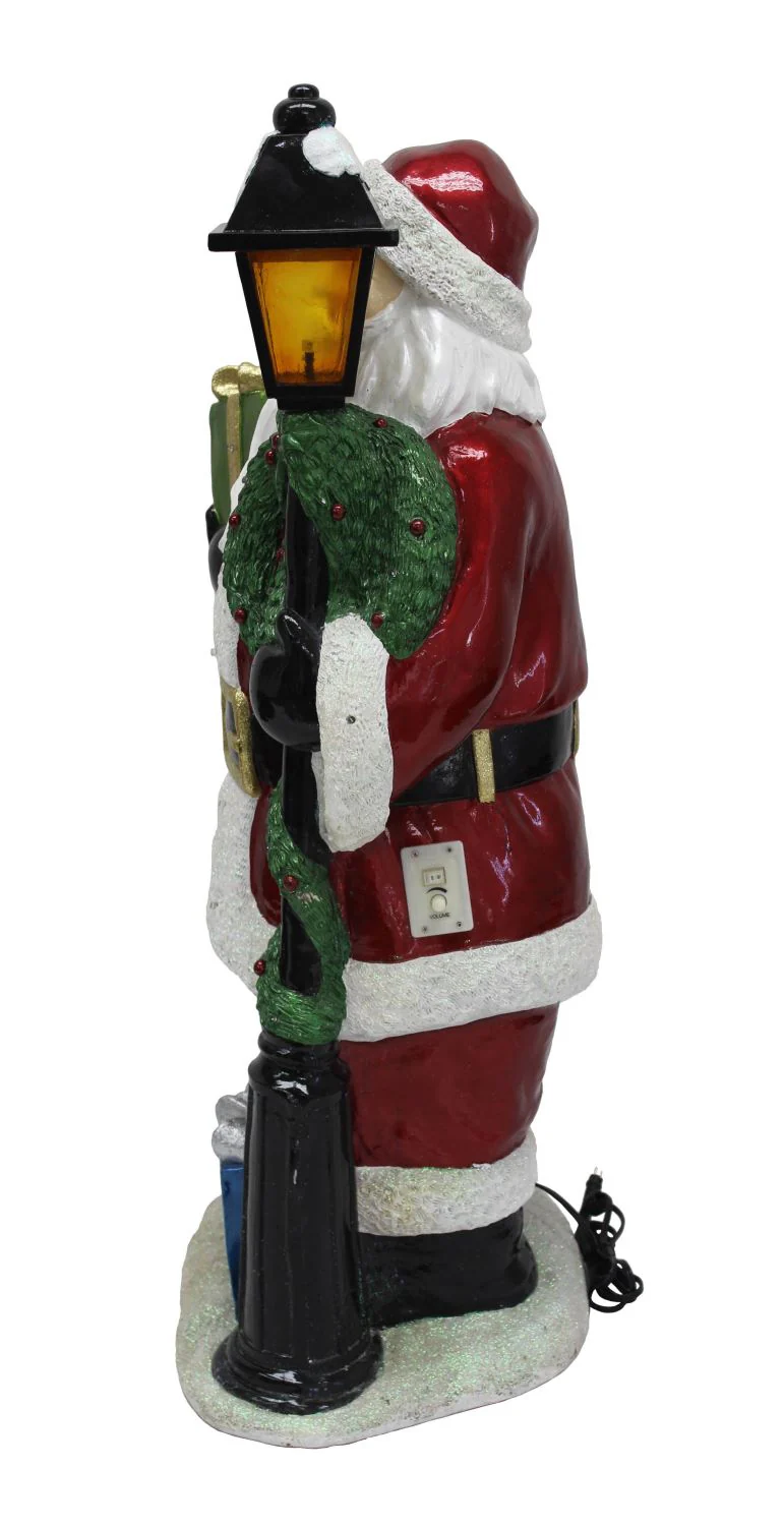 Nicholas Stacking Indoor/Outdoor Lamp Post Statue - Red/ White - Image 4