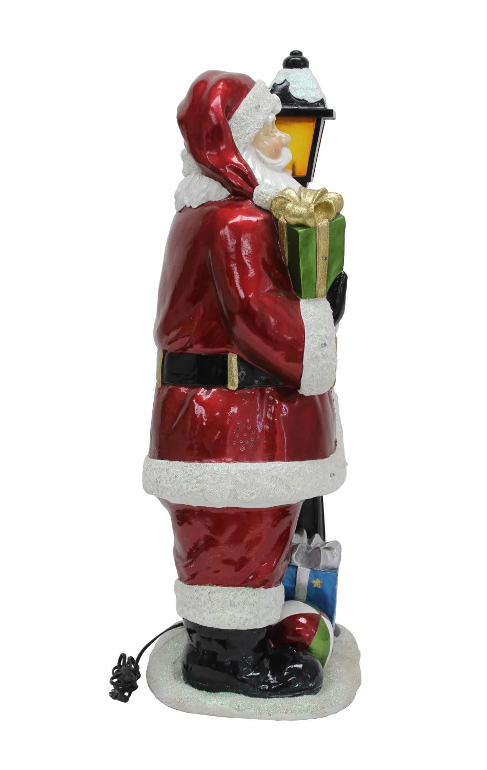 Nicholas Stacking Indoor/Outdoor Lamp Post Statue - Red/ White - Image 5