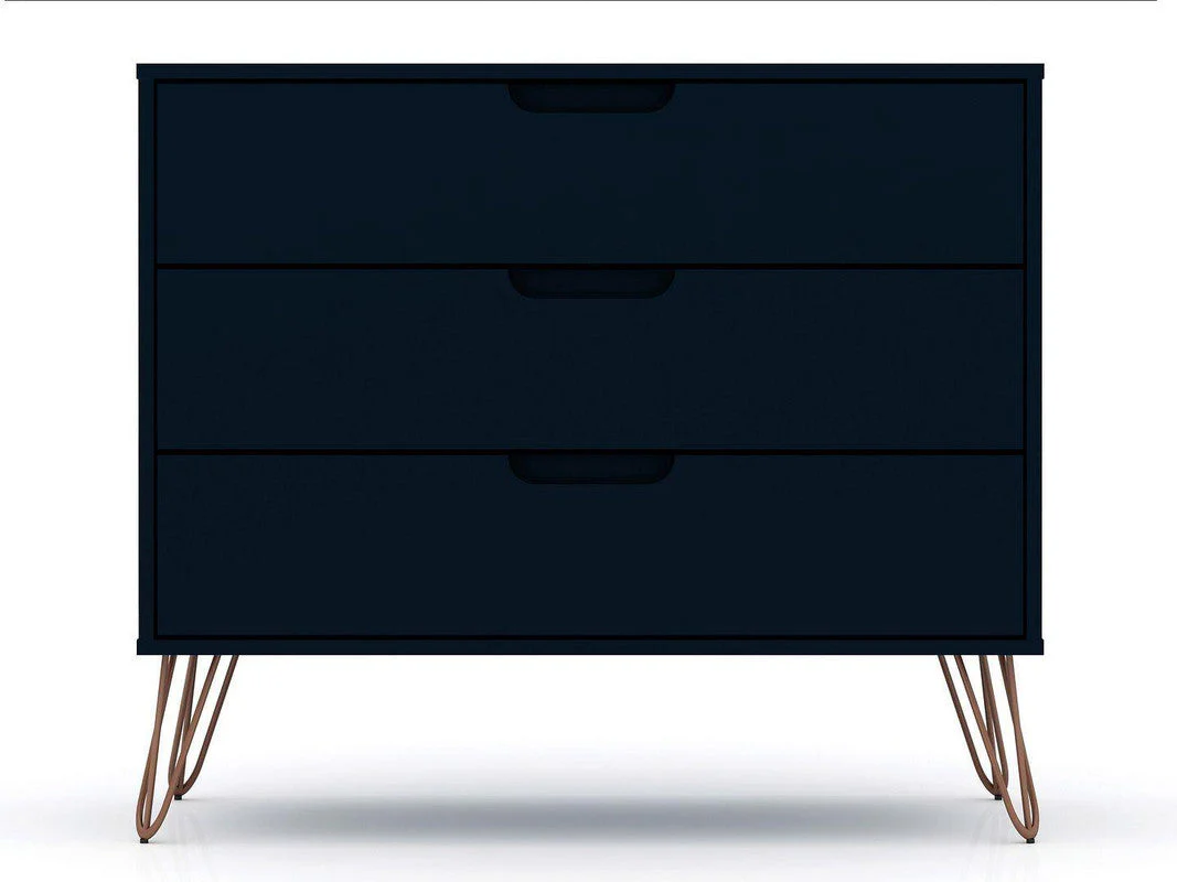 Nuuk 3-Drawer Dresser - Midnight Blue