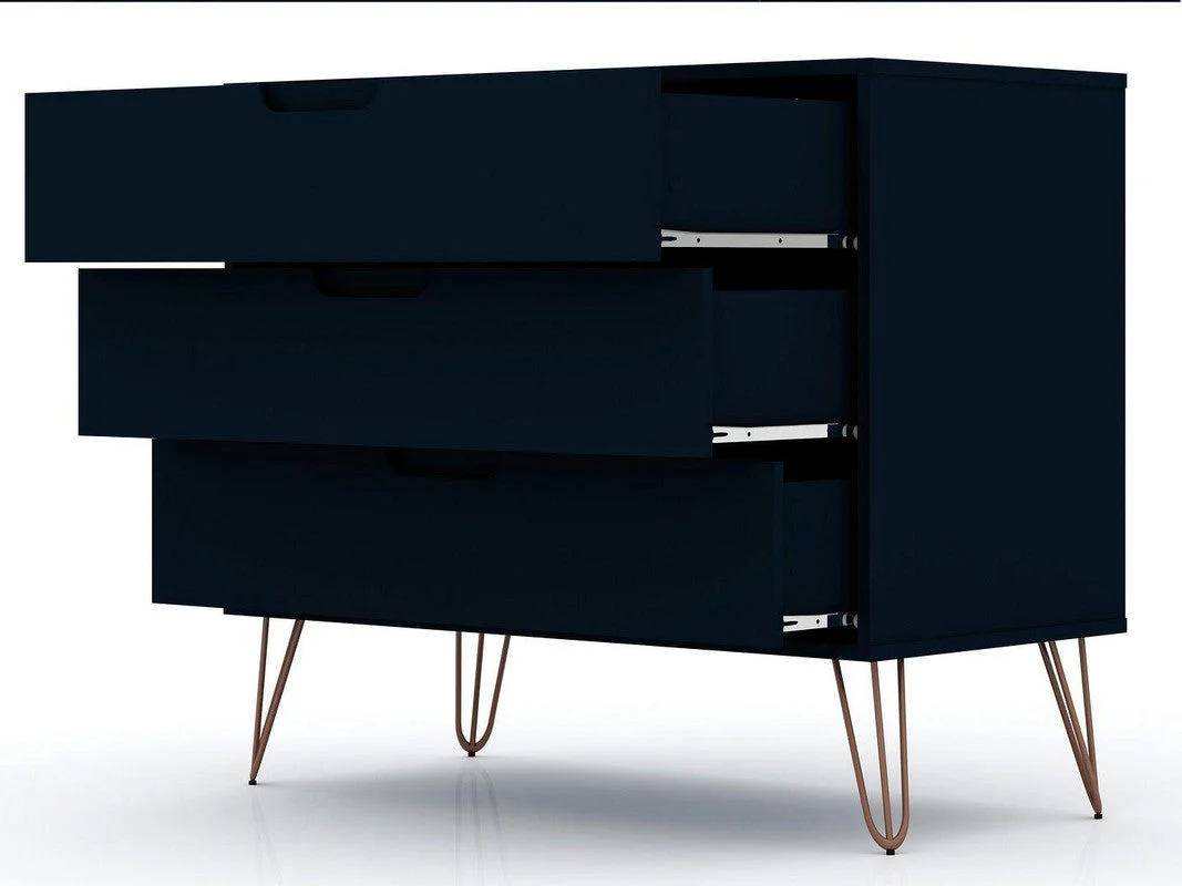 Nuuk 3-Drawer Dresser - Midnight Blue - Image 4