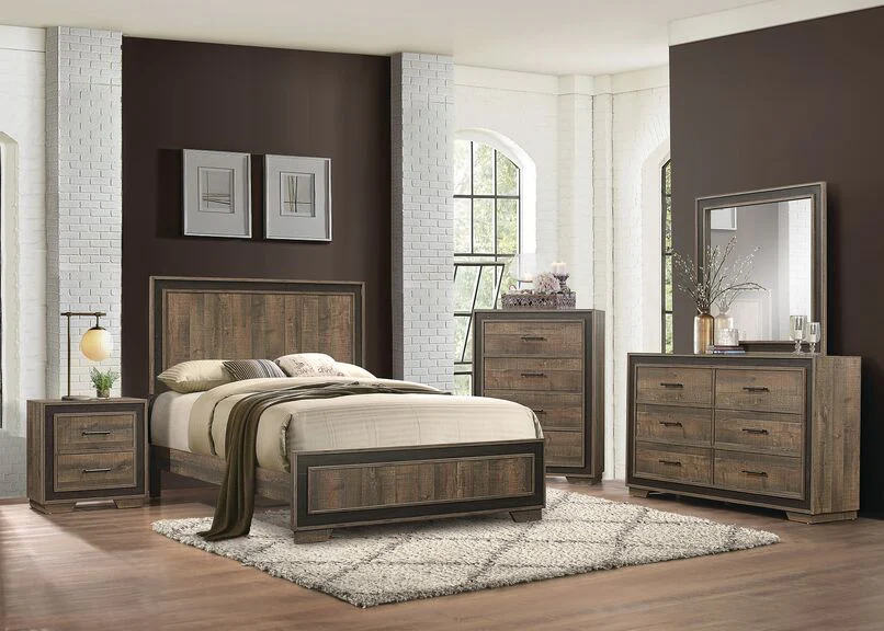 Orlando 6-Piece Queen Bedroom Package - Weathered Brown - Image 2