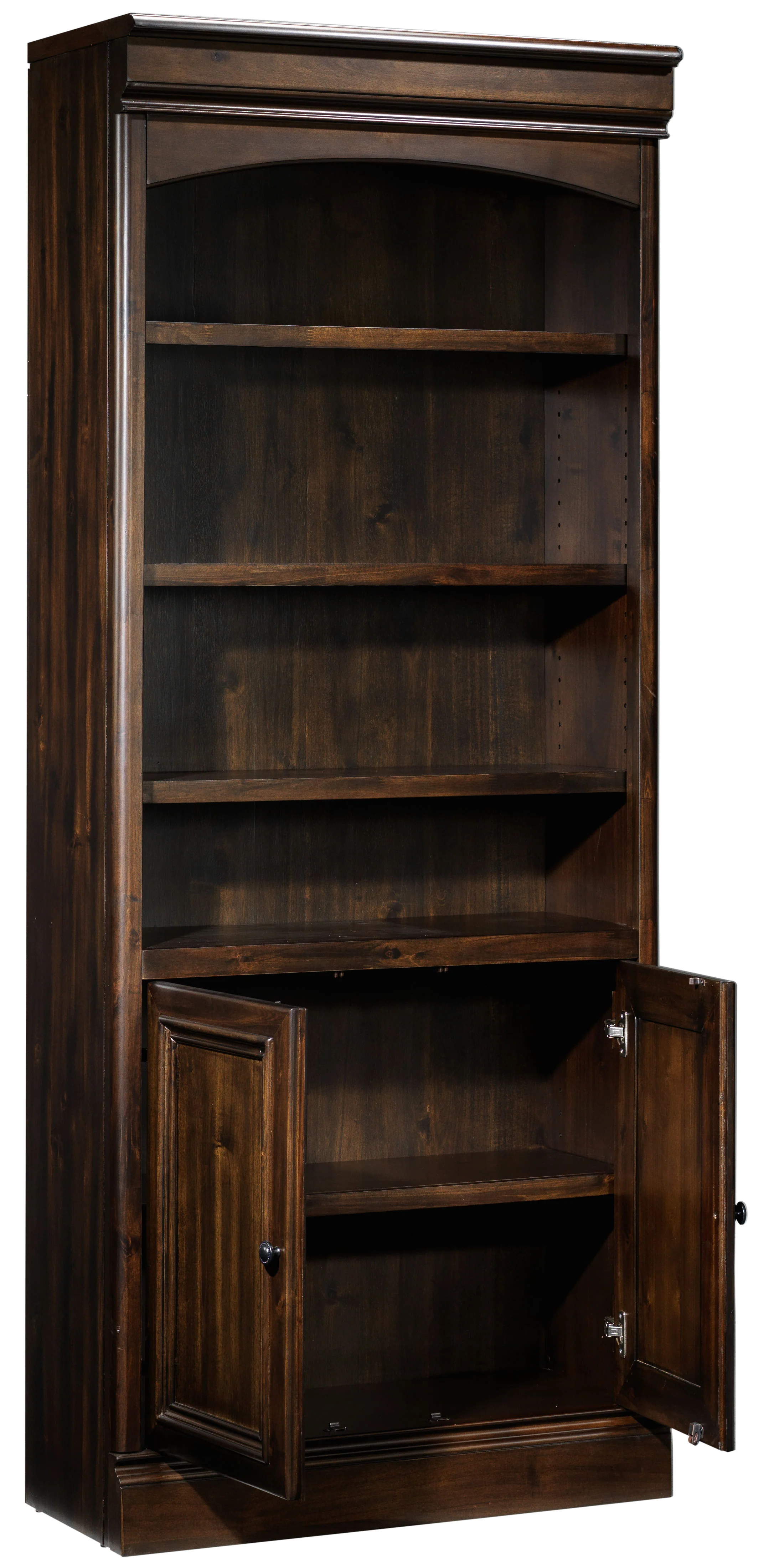 Palomar Bookcase with Doors - Espresso Charcoal - Image 3