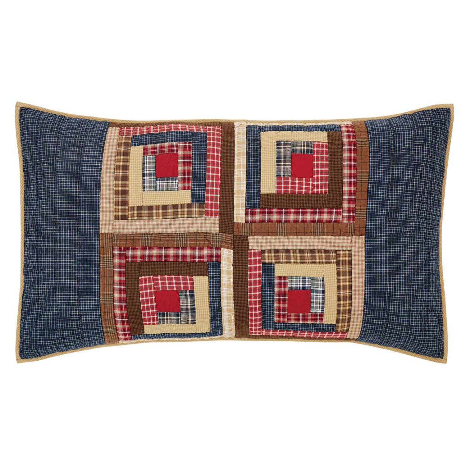 Payette King Sham - Apple Red/Navy
