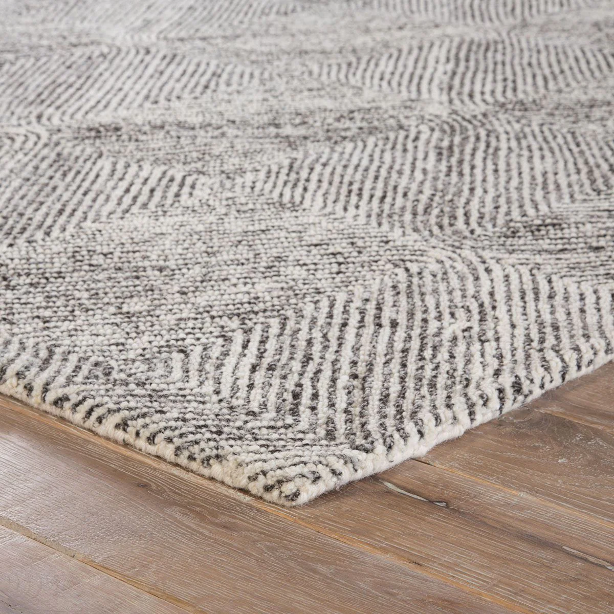 Platonas Area Rug - 8' X 11' - White/Dark Grey - Image 4