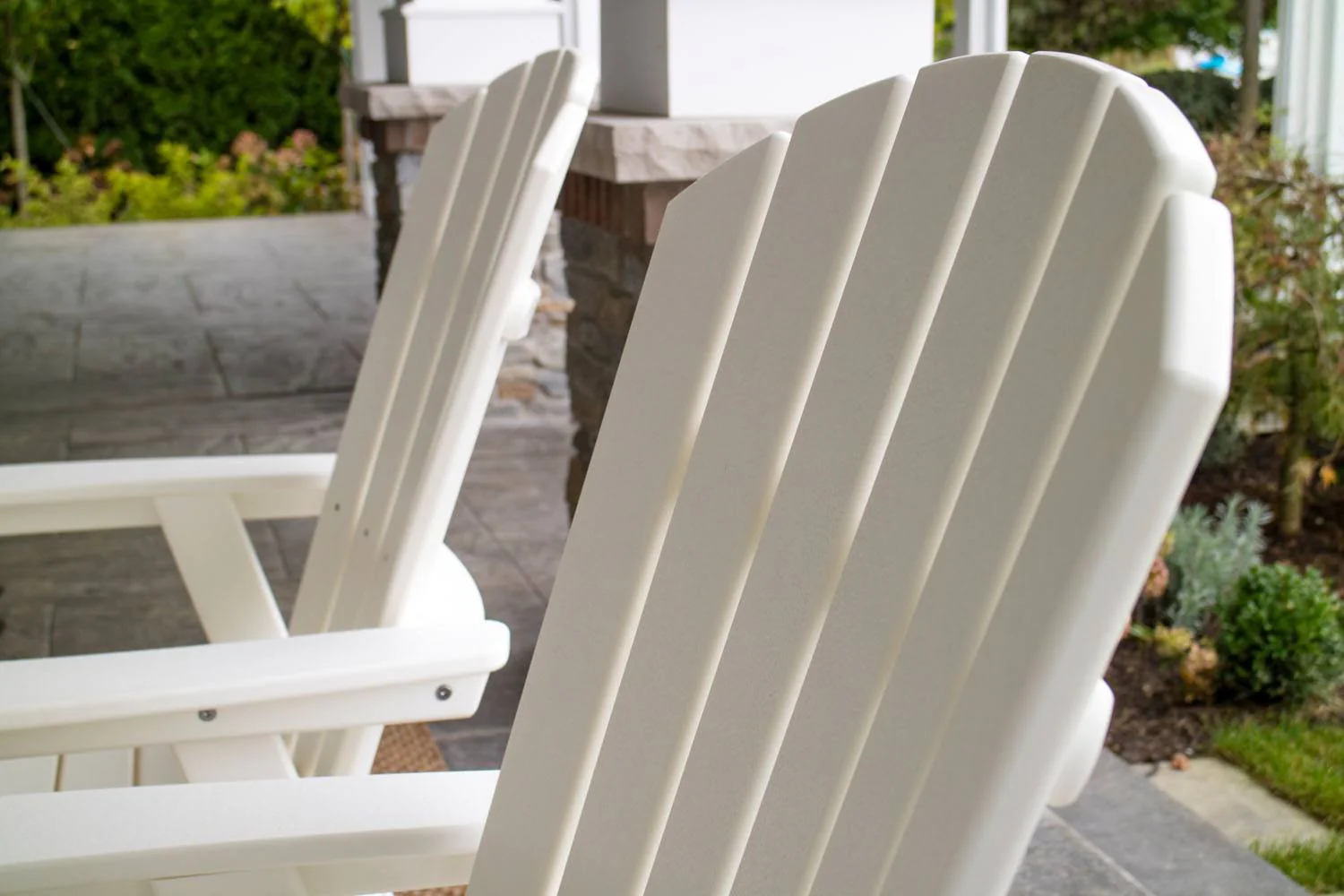 POLYWOOD® Nautical Adirondack 7-Piece Trestle Dining Set - White - Image 5