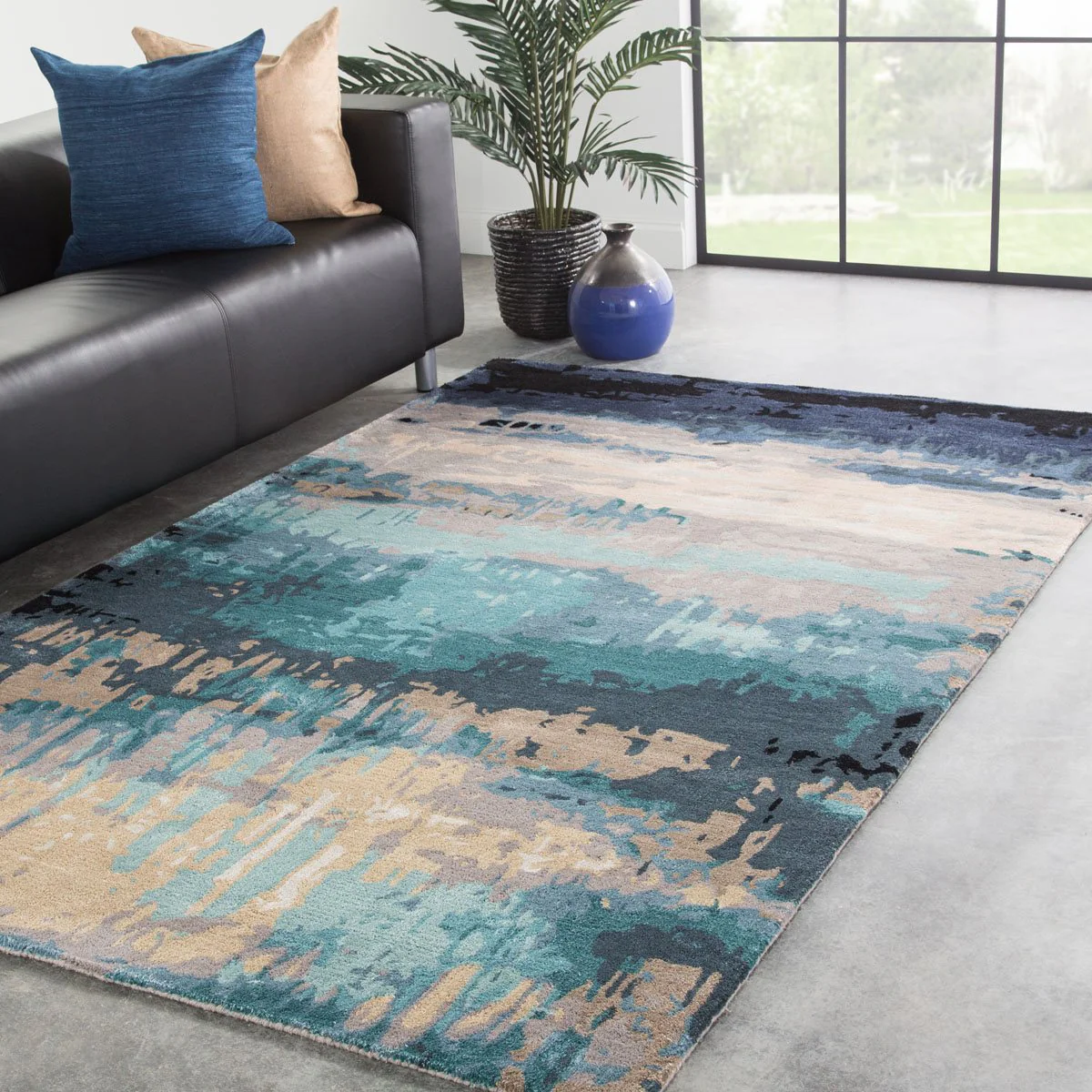 Ptolemaios X Area Rug - 5' X 8' - Blue/Grey - Image 2