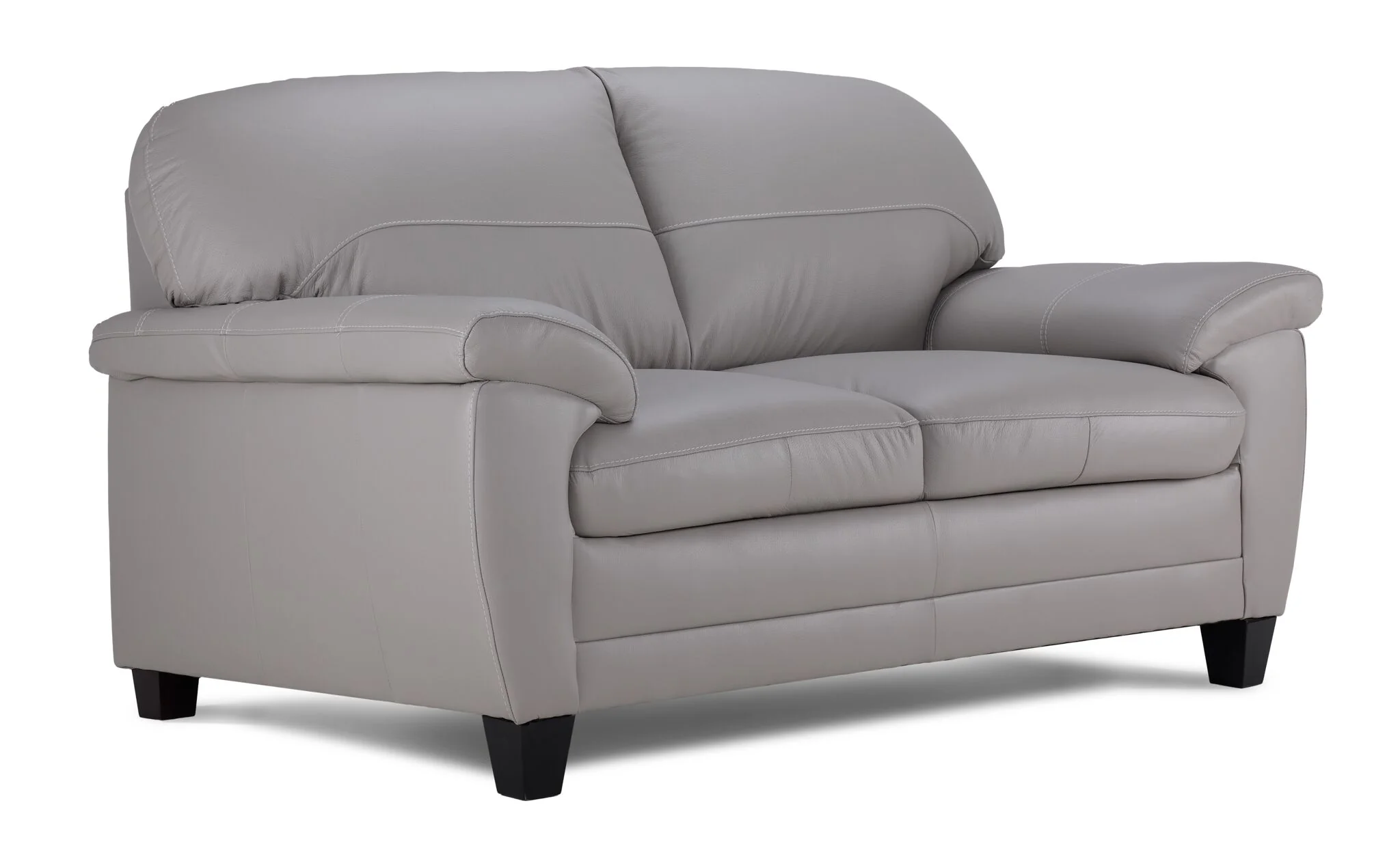 Raphael Leather Sofa and Loveseat Set - Cloud Grey - Image 3