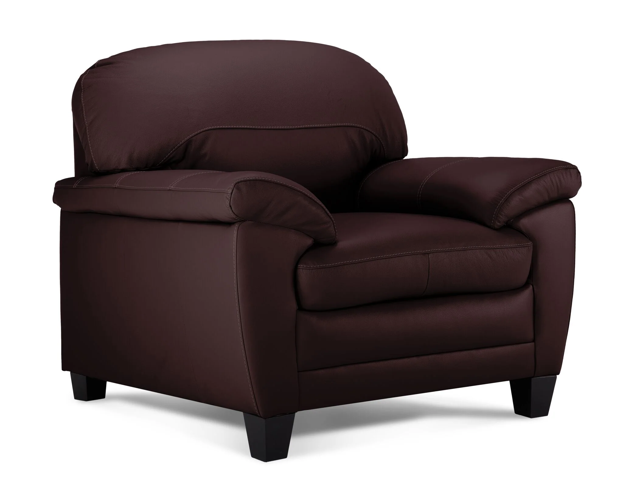 Raphael Leather Sofa, Loveseat and Chair Set - Mocha - Image 4