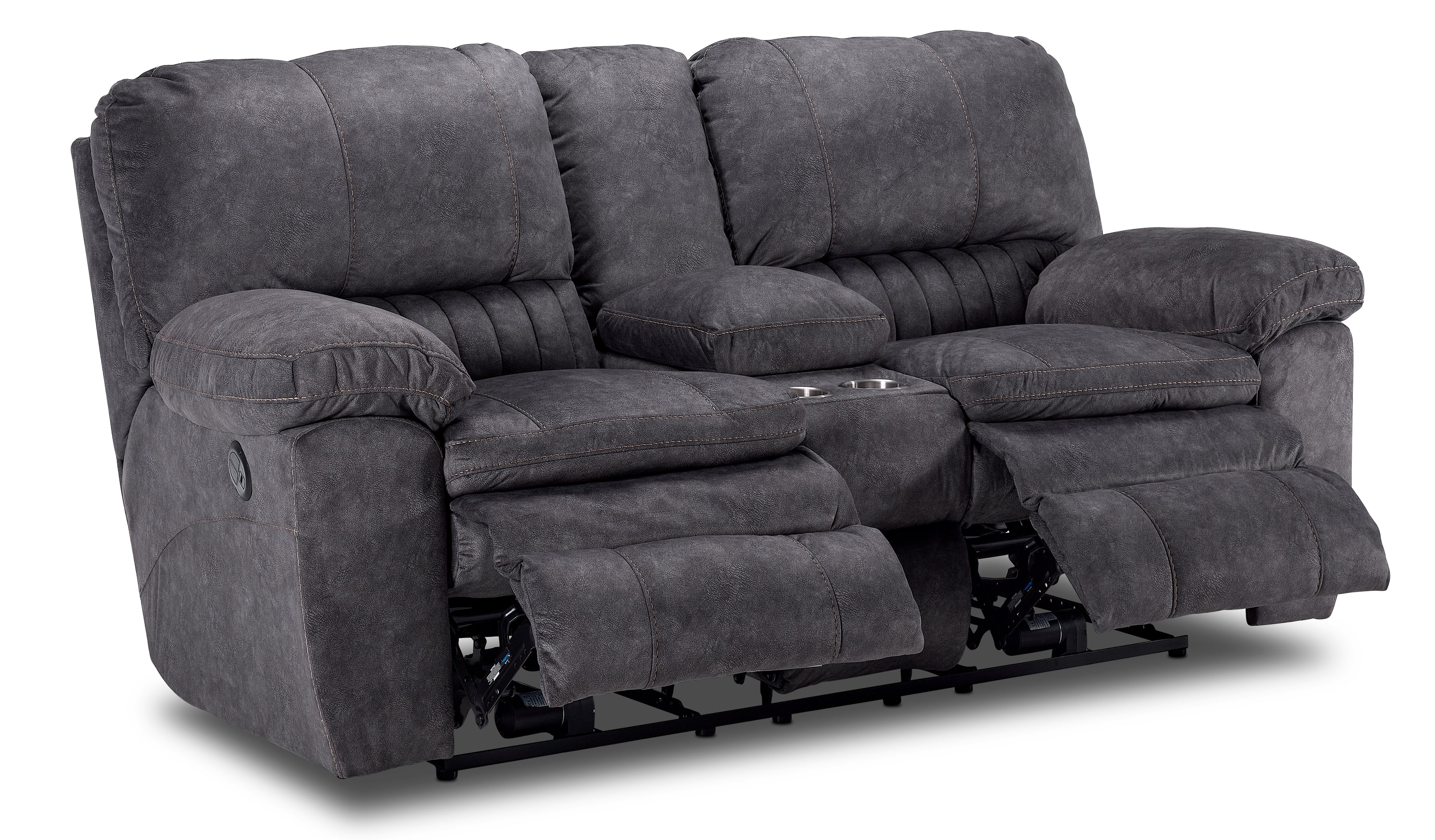 Reyes Power Reclining Sofa, Loveseat and Chair Set - Grey - Image 3