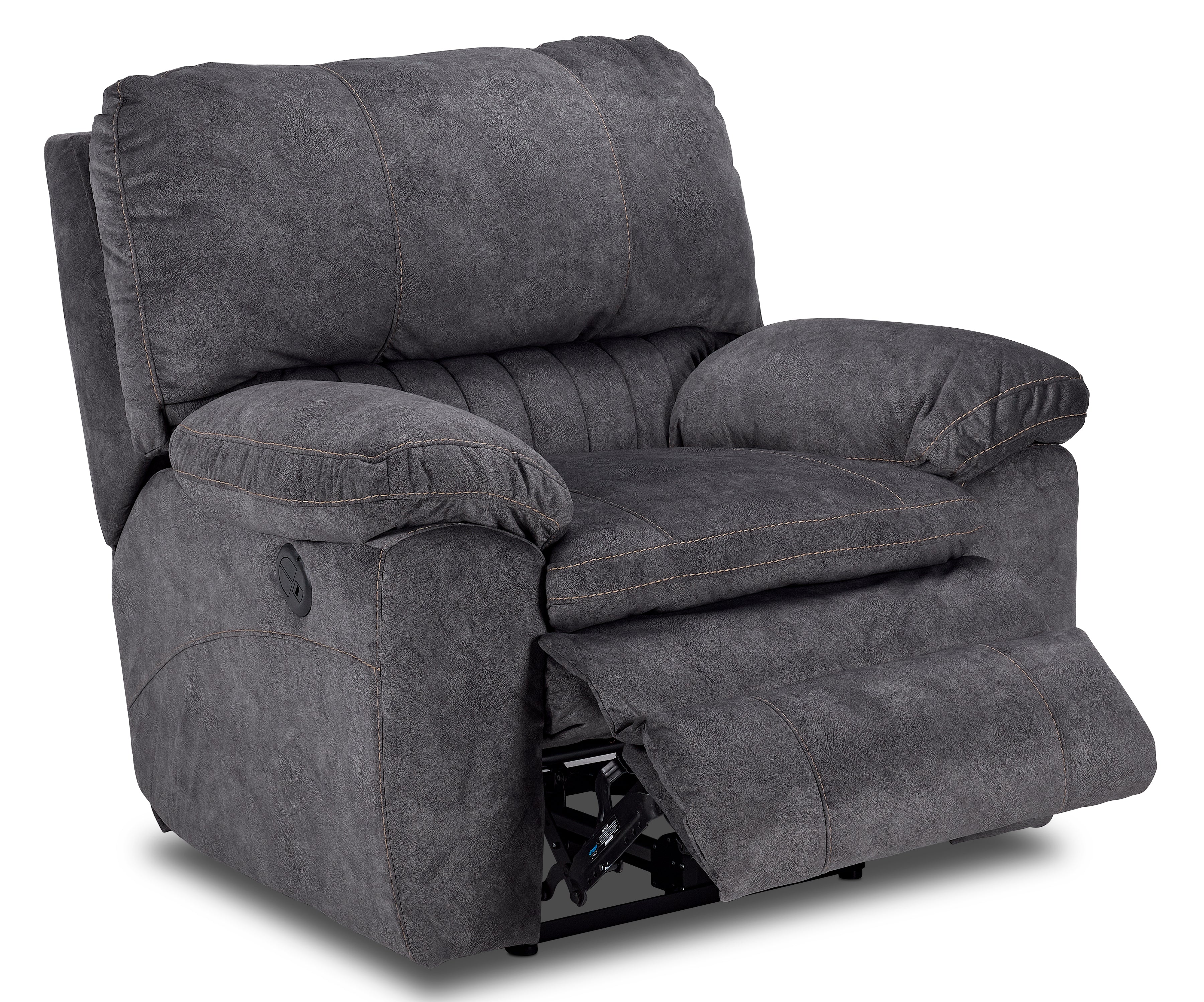 Reyes Power Reclining Sofa, Loveseat and Chair Set - Grey - Image 4